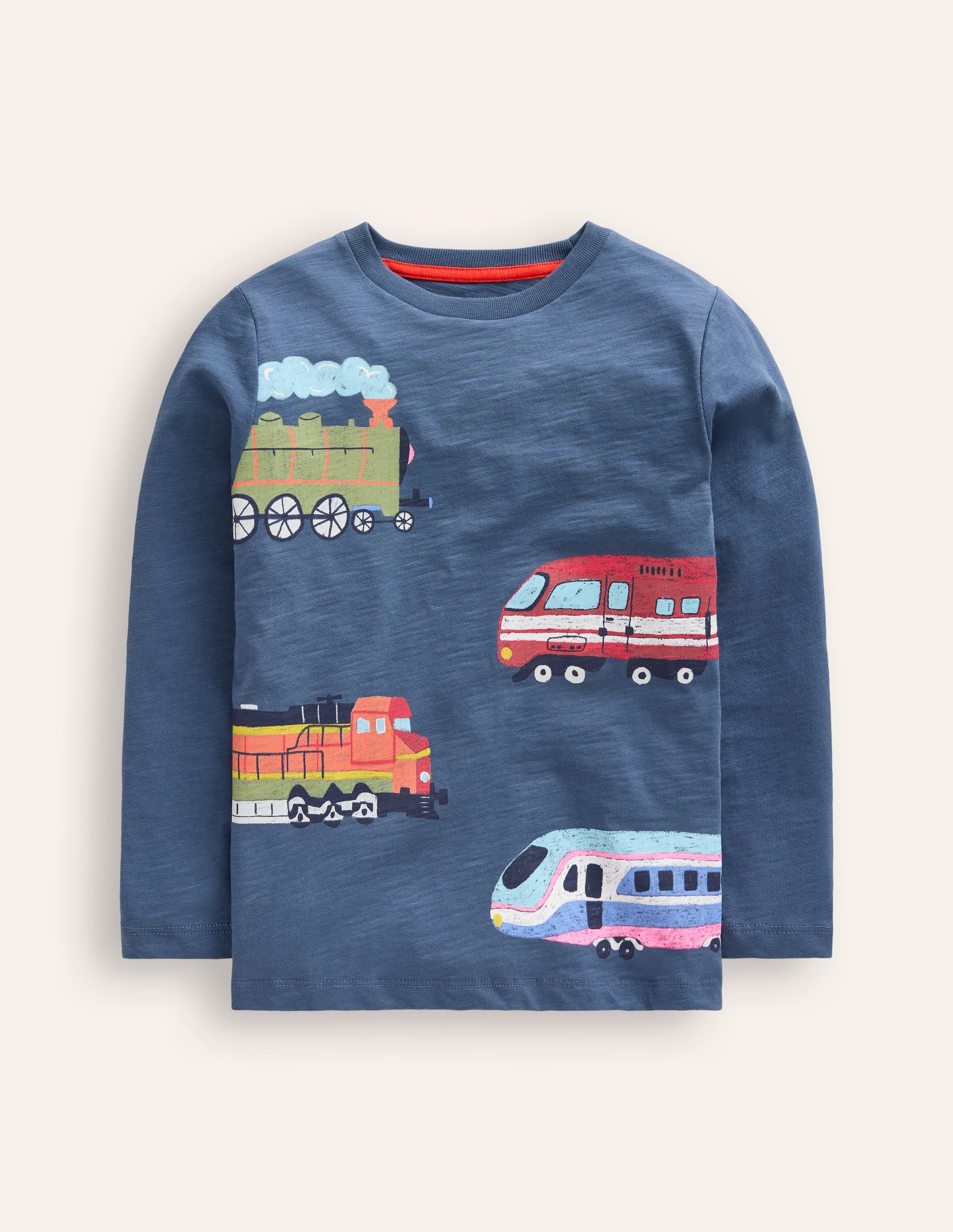 T-shirt avec logo imprimé-Trains bleu robot - Image 1