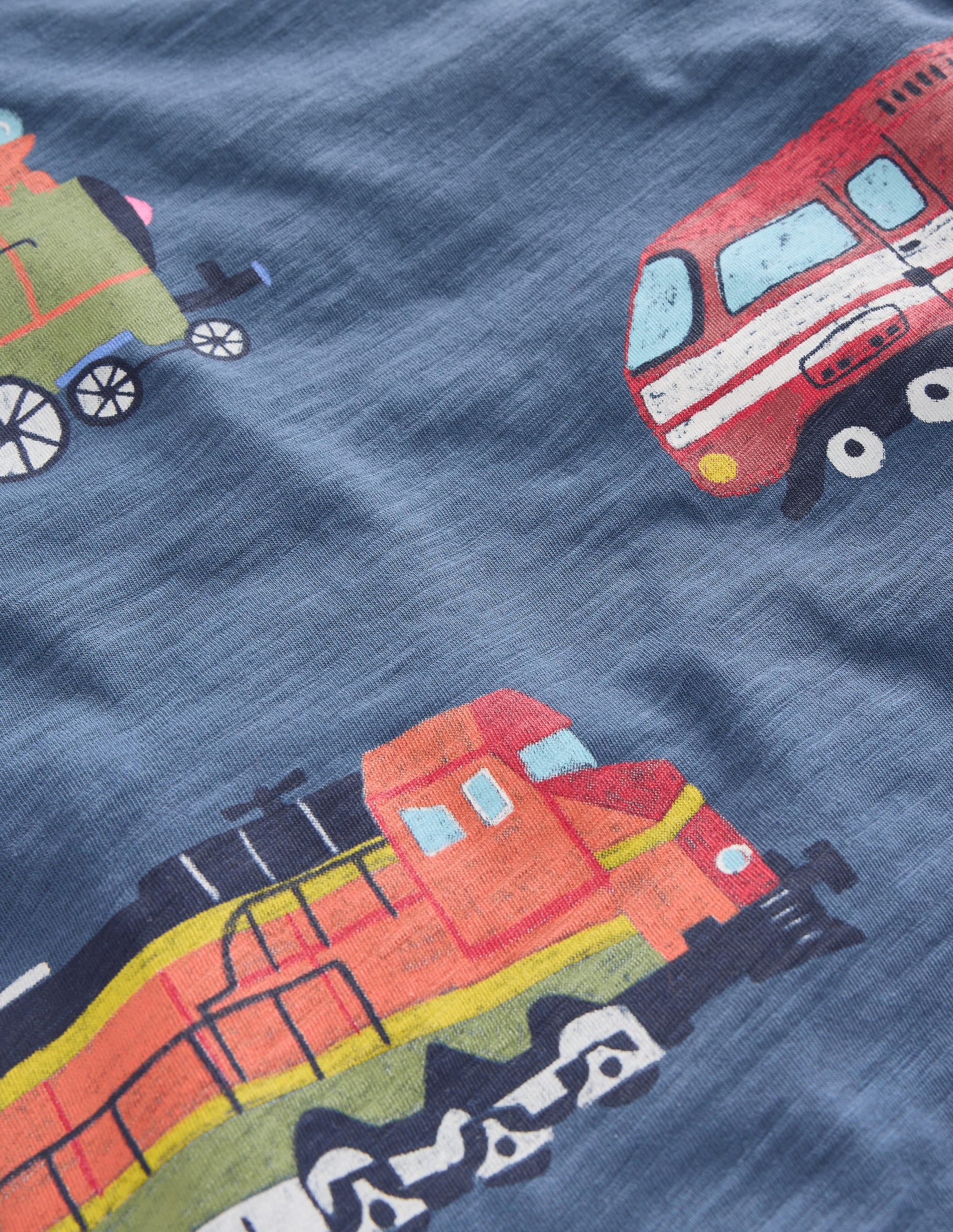 T-shirt avec logo imprimé-Trains bleu robot - Image 3