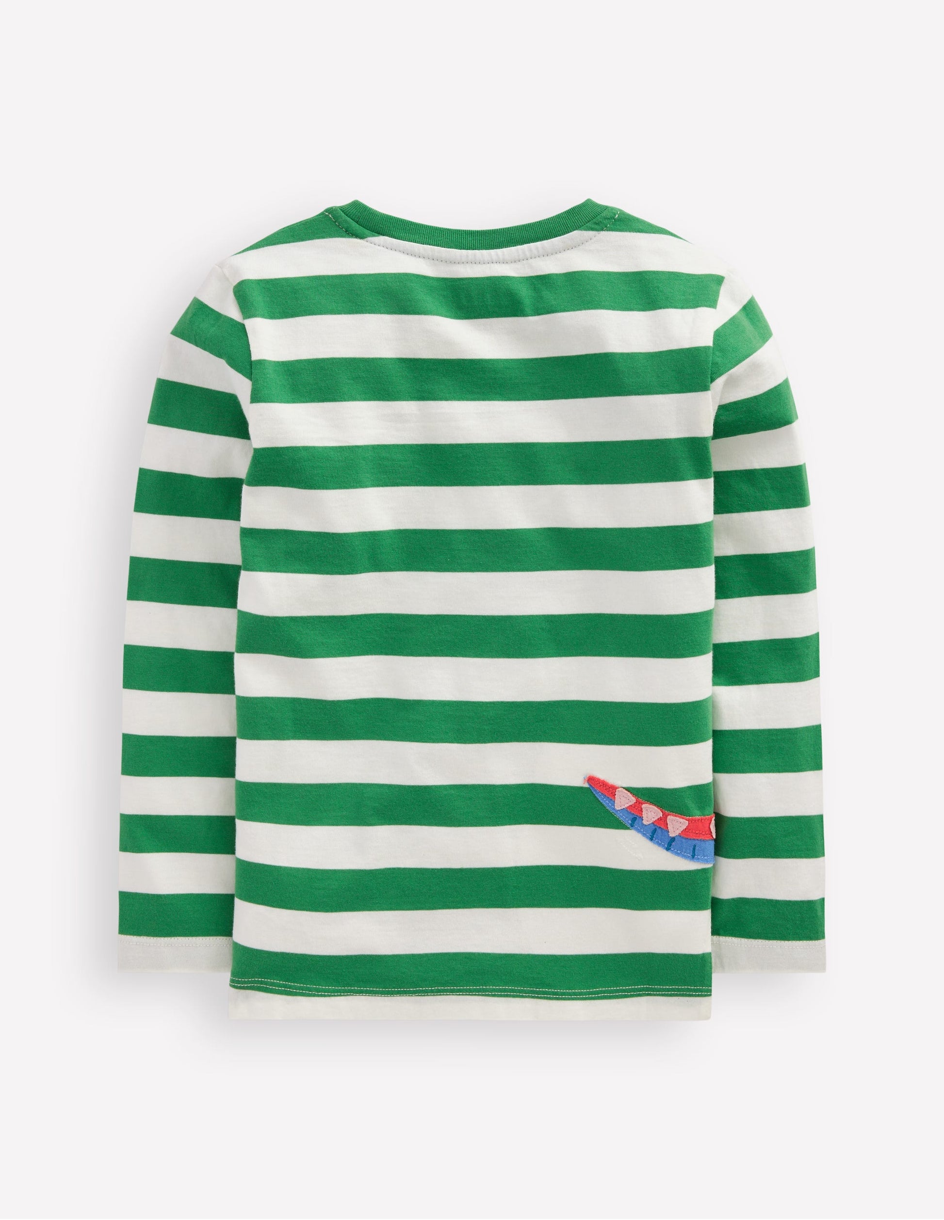 T-shirt à appliqué recto verso-Famille de dinos vert trèfle-2