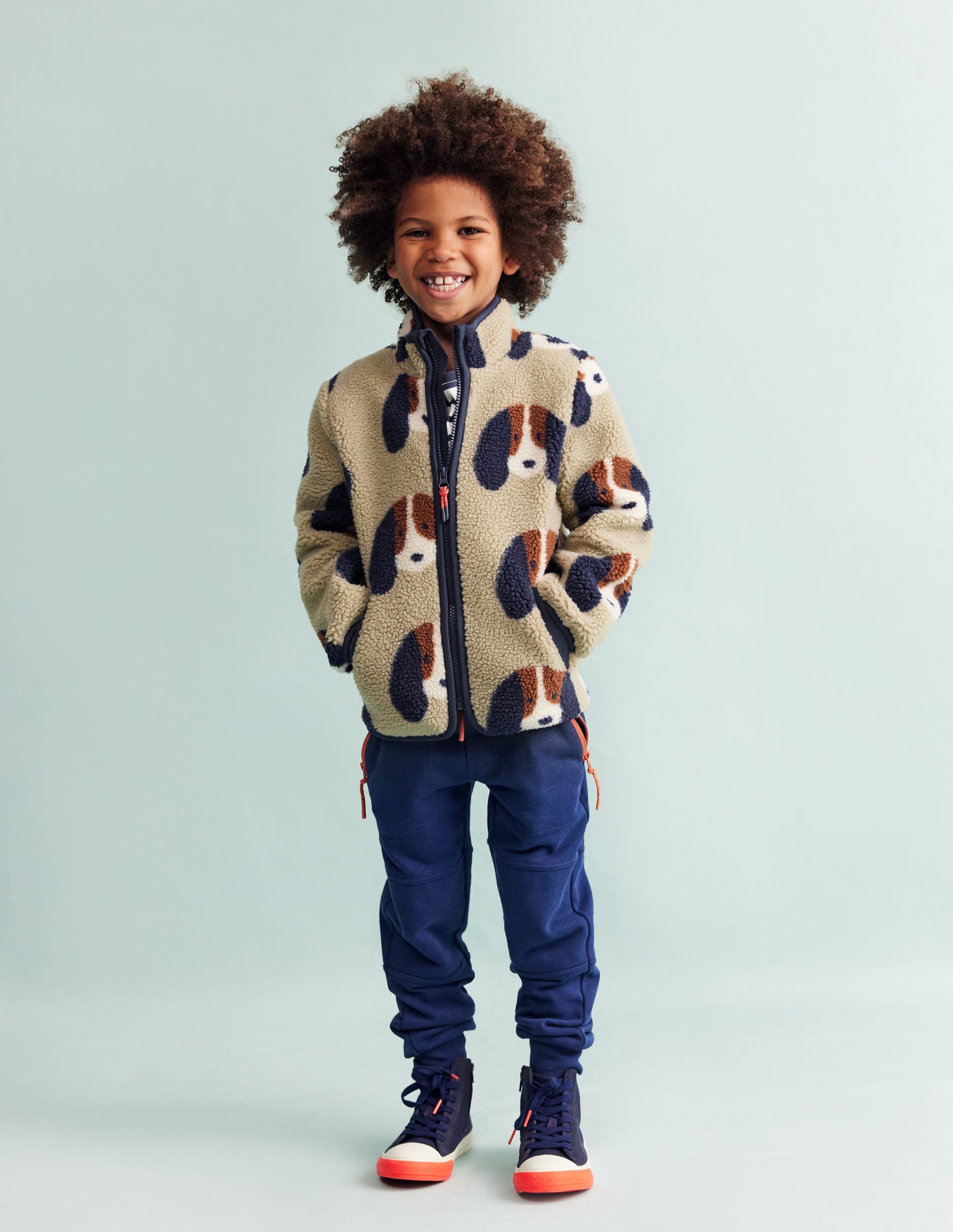 Kuschelige Teddyfell-Jacke-Haferbeige Welpen-1