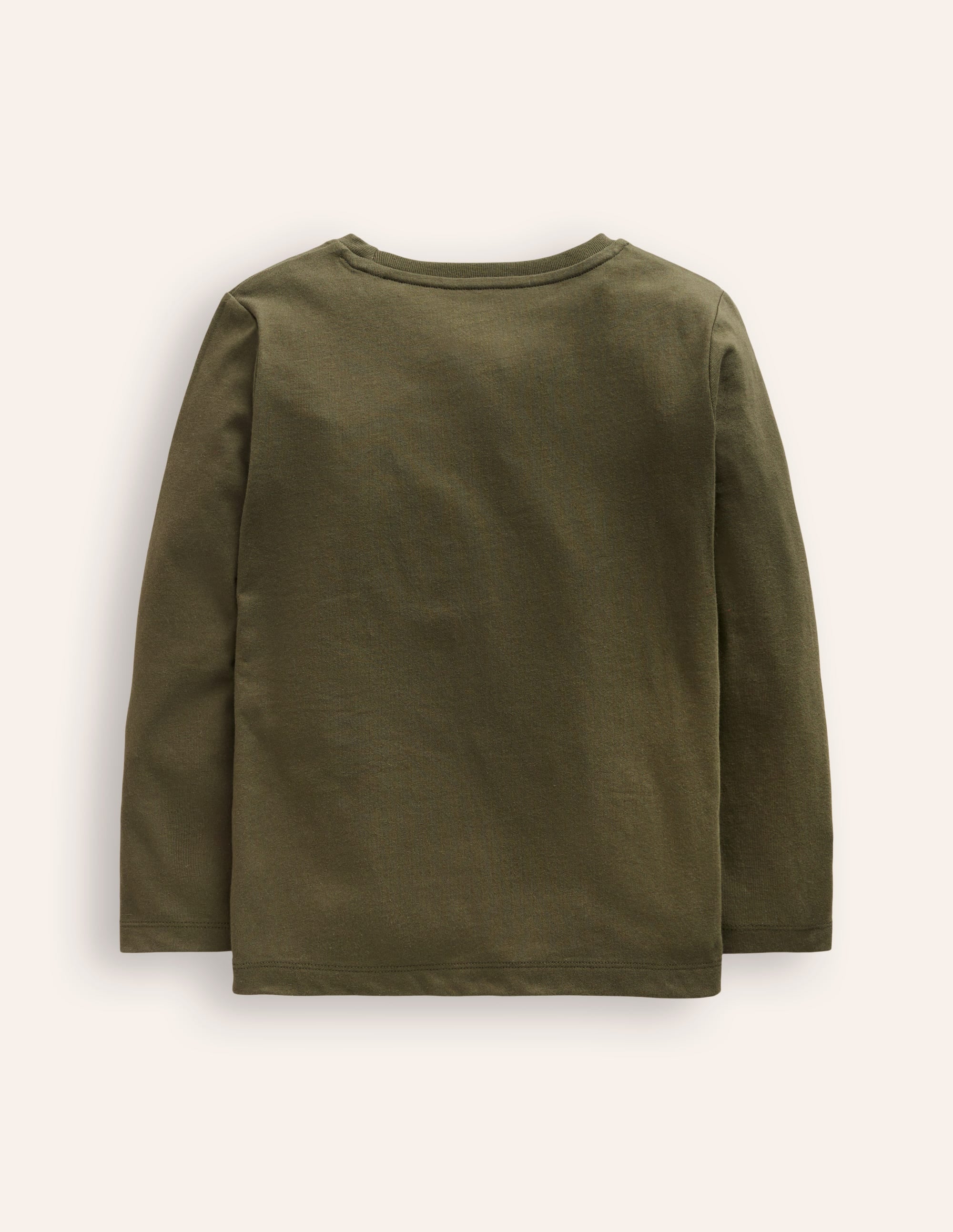 T-Shirt mit Bouclé-Detail-Klassisches Khaki Dino - Image 2
