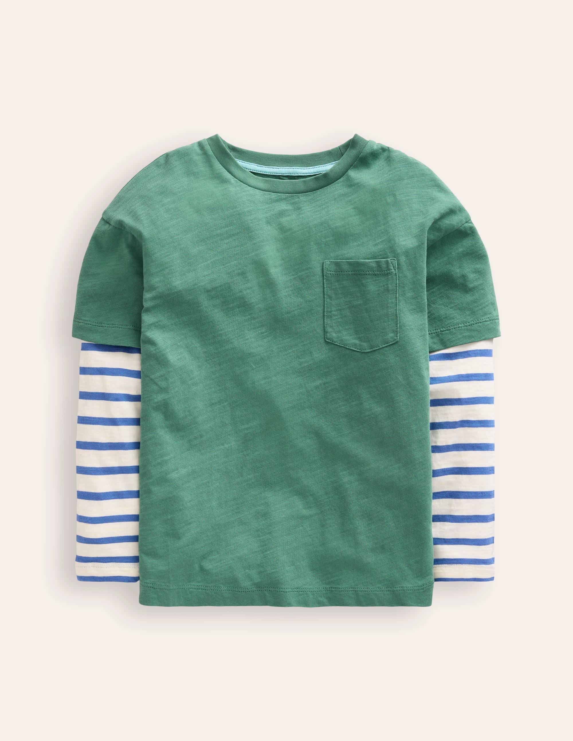 T-shirt à fausses manches-Vert éphémère - Image 1