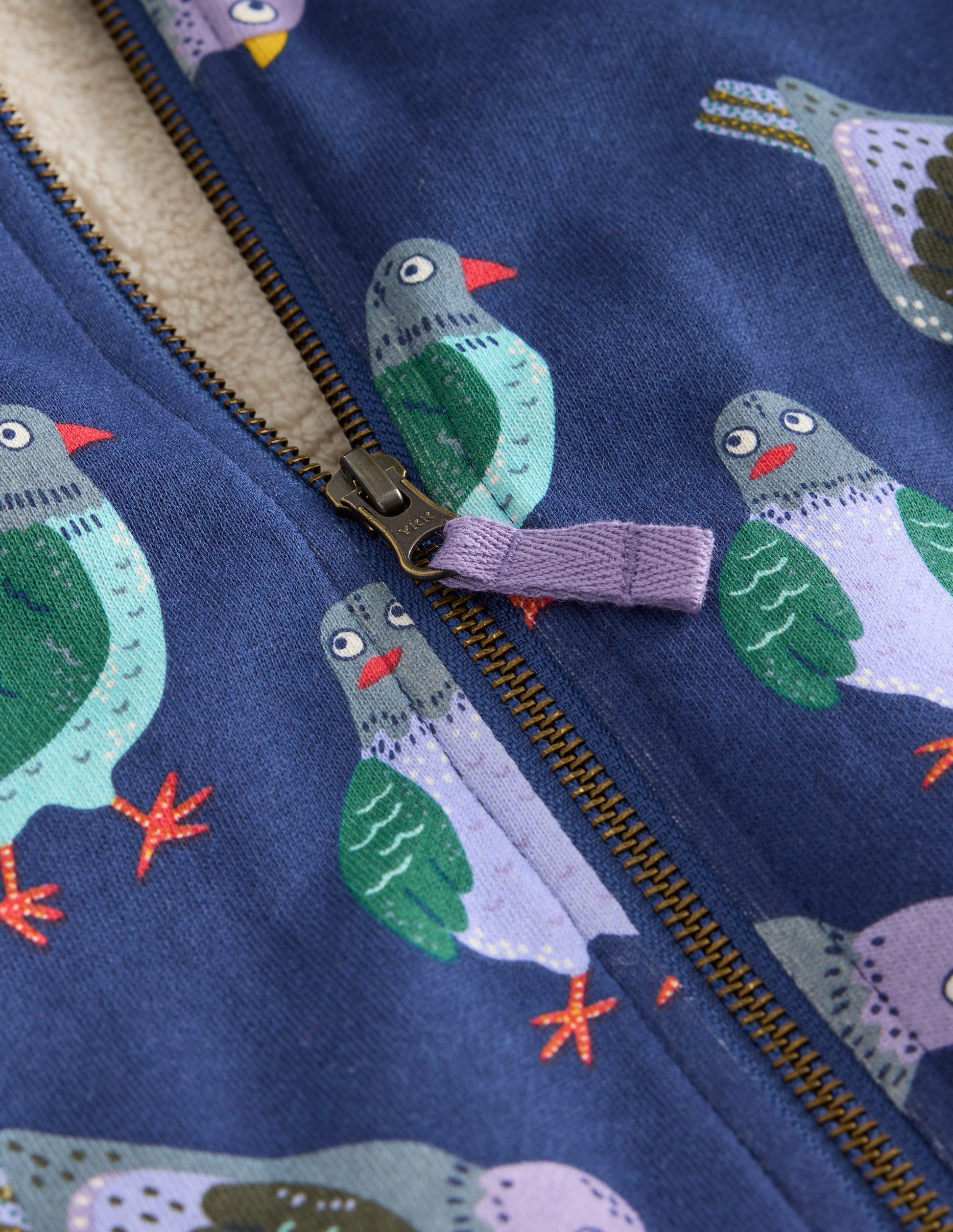 Kapuzenpullover mit Zottelfutter-Steuerbordblau Tauben-5