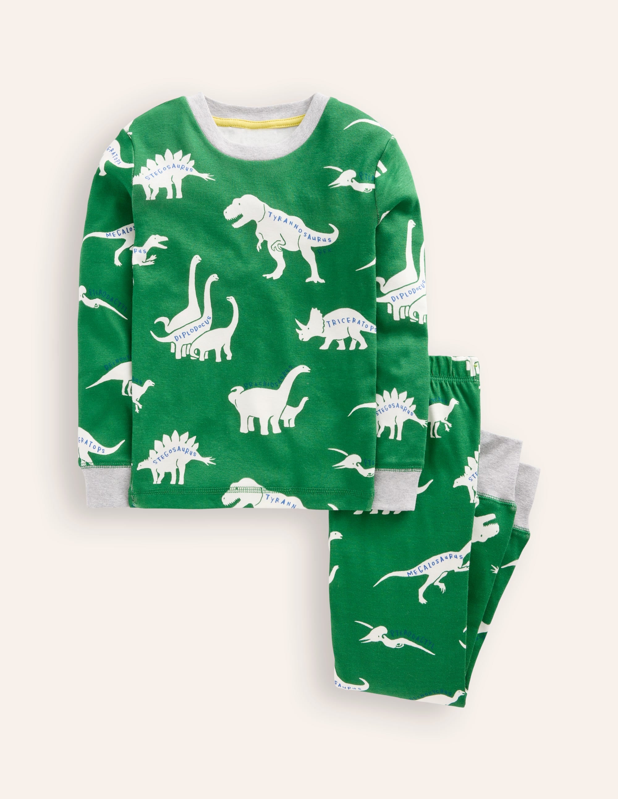 Pyjama phosphorescent douillet-Dinosaure vert des Highlands - Image 1