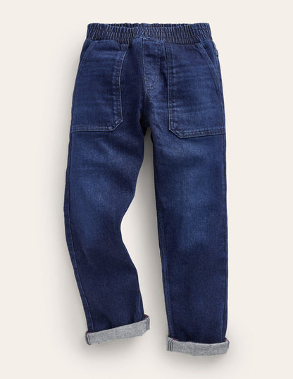Jeanshose zum Hineinschlüpfen-Dunkle Waschung