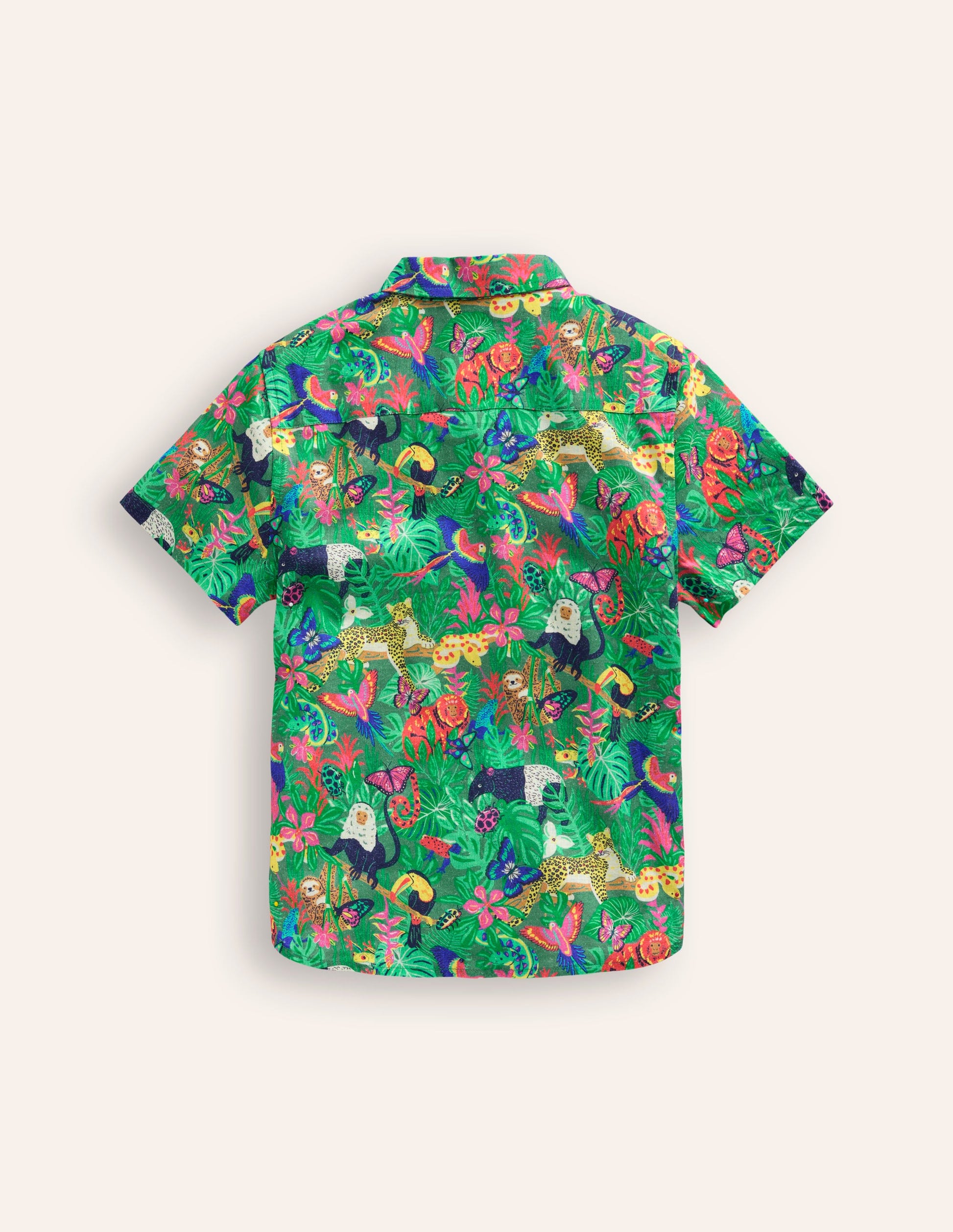 Chemise en coton et lin-Forêt tropicale-2