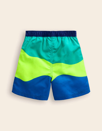 Badeshorts-Gelb Blockfarben-3