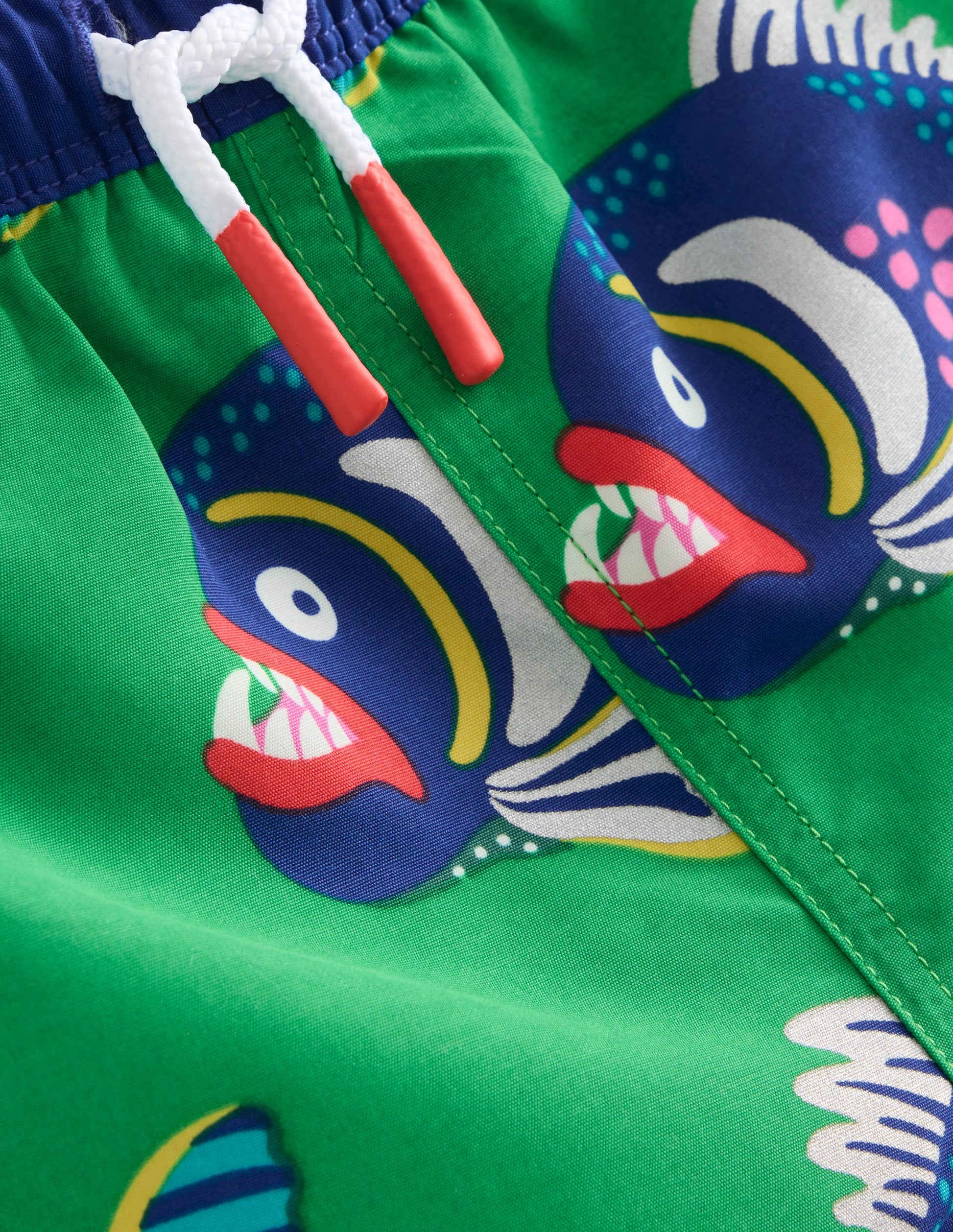Swim Shorts-Sapling Green Piranhas-4