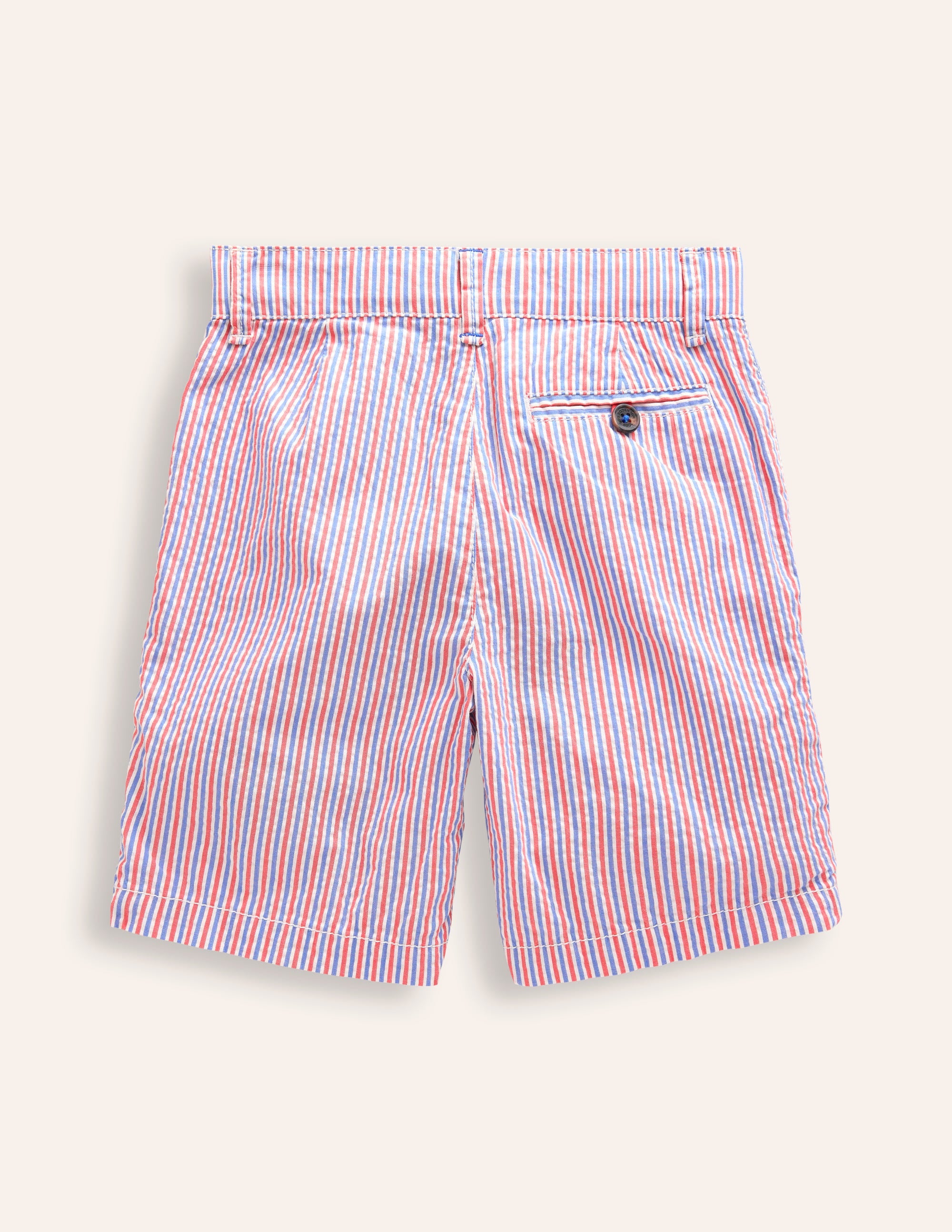 Seersucker-Shorts-Marmeladenrot/Blau Streifen - Image 2
