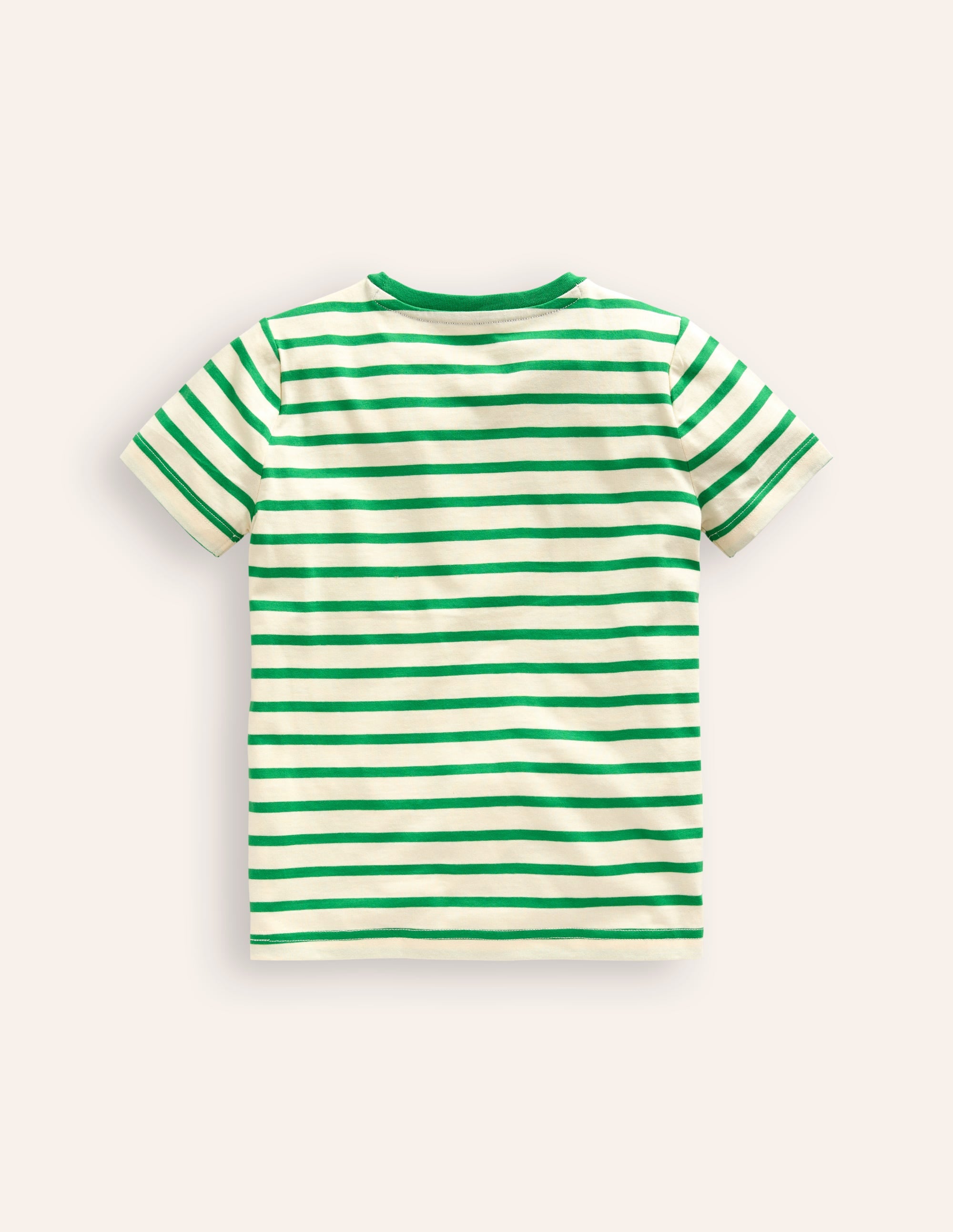 Big Appliqué Logo T-shirt-Runnerbean Green/ Ivory Digger - Image 2