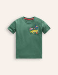 T-shirt à imprimé recto verso-Amazone vert épicéa