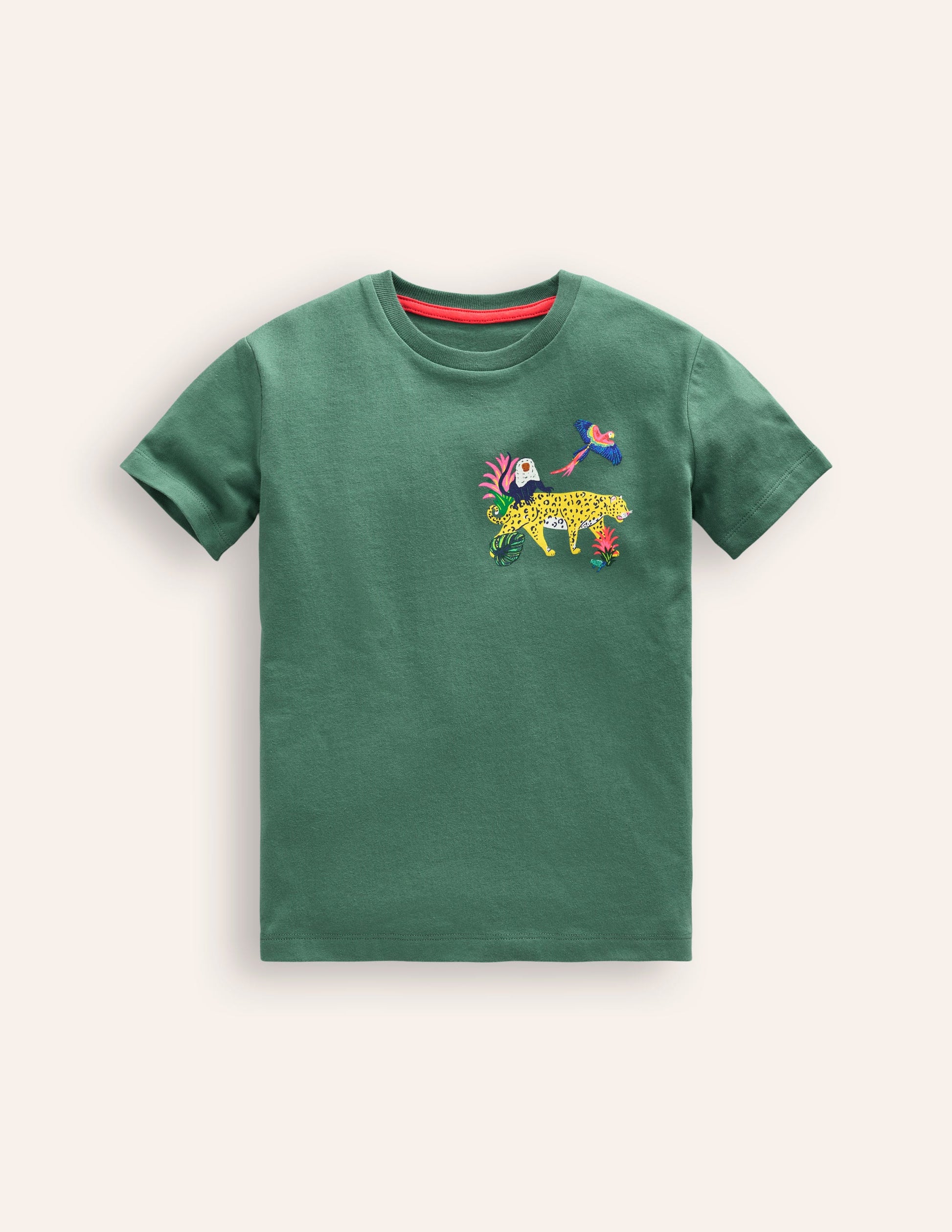 T-shirt à imprimé recto verso-Amazone vert épicéa-1