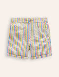 Short élégant à revers-Rayé multi