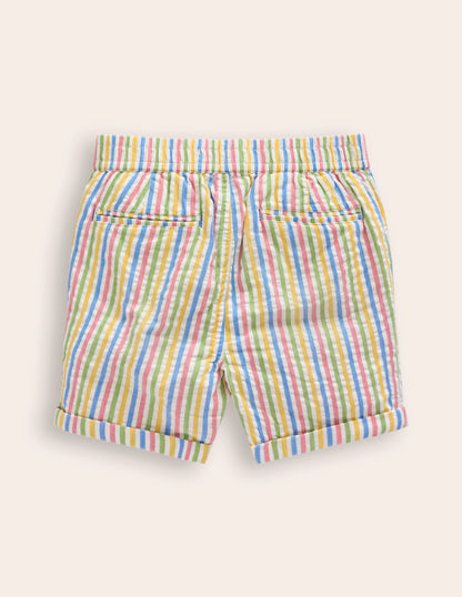 Schicke Shorts mit Umschlag-Bunt Gestreift