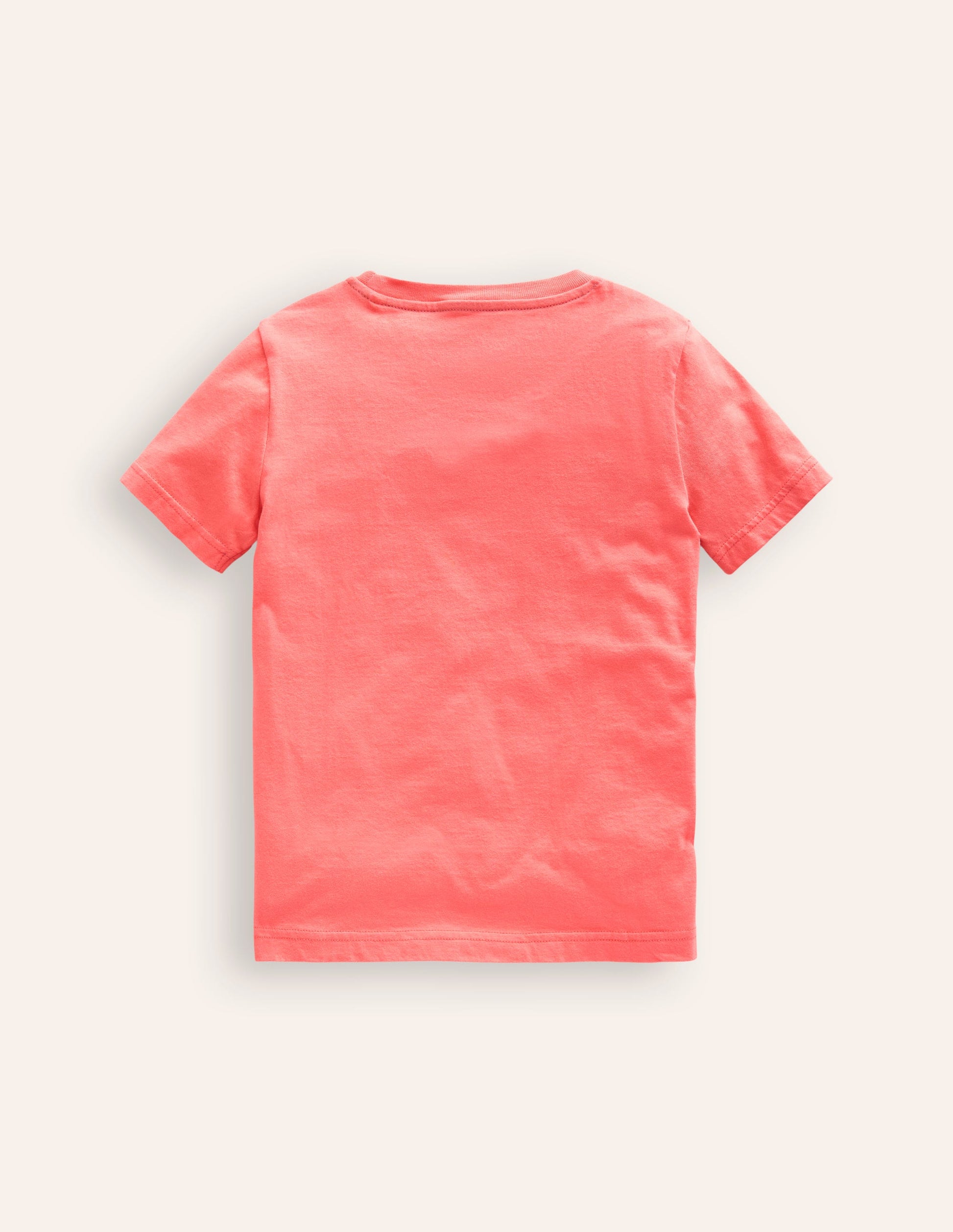 T-shirt à grands appliqués animaux-Toucans rose corail-2