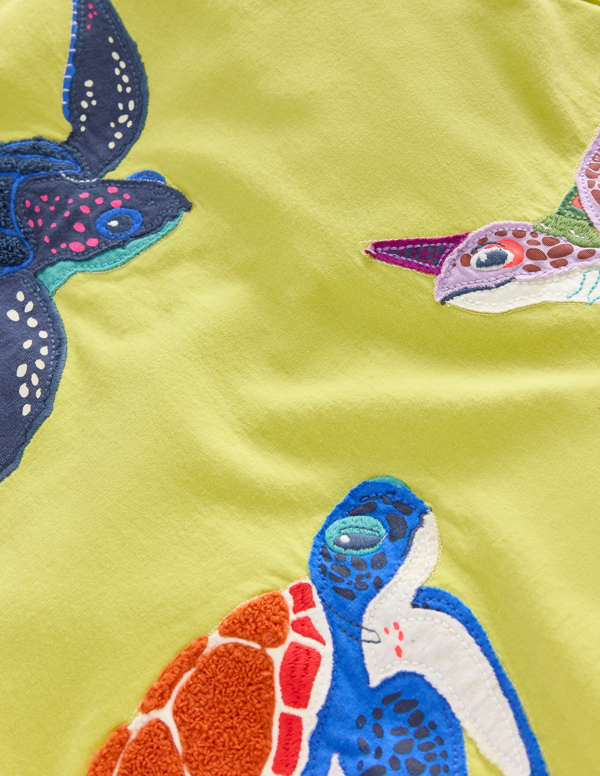 T-Shirt mit großen Tierapplikationen-Brausegelb Schildkröten - Image 3