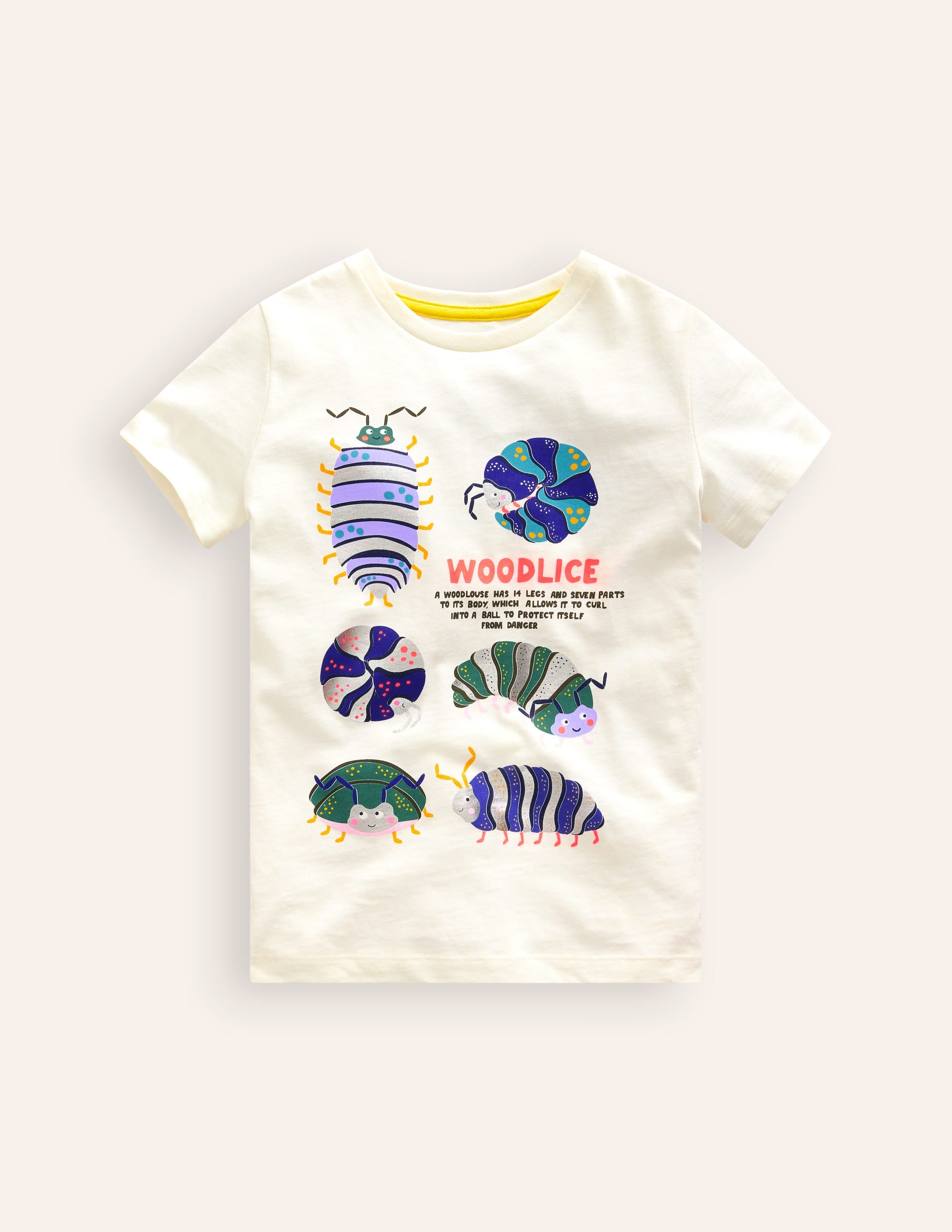 T-Shirt mit Foliendruck-Naturweiß Landasseln - Image 1