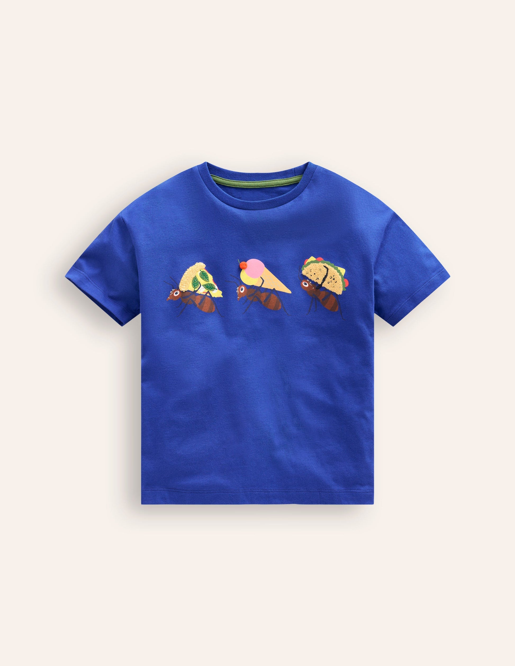 T-shirt à logo rigolo-Bleu brillant-1
