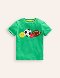 Originelles Sportbälle-T-Shirt-Erbsengrün Sport