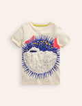 T-shirt à imprimé poisson globe-Poisson globe gousse de vanille
