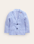Seersucker-Blazer-Blau/Weiß, Seersucker