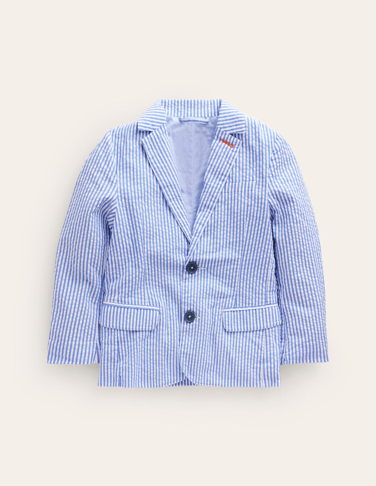 Seersucker-Blazer-Blau/Weiß, Seersucker - Image 1