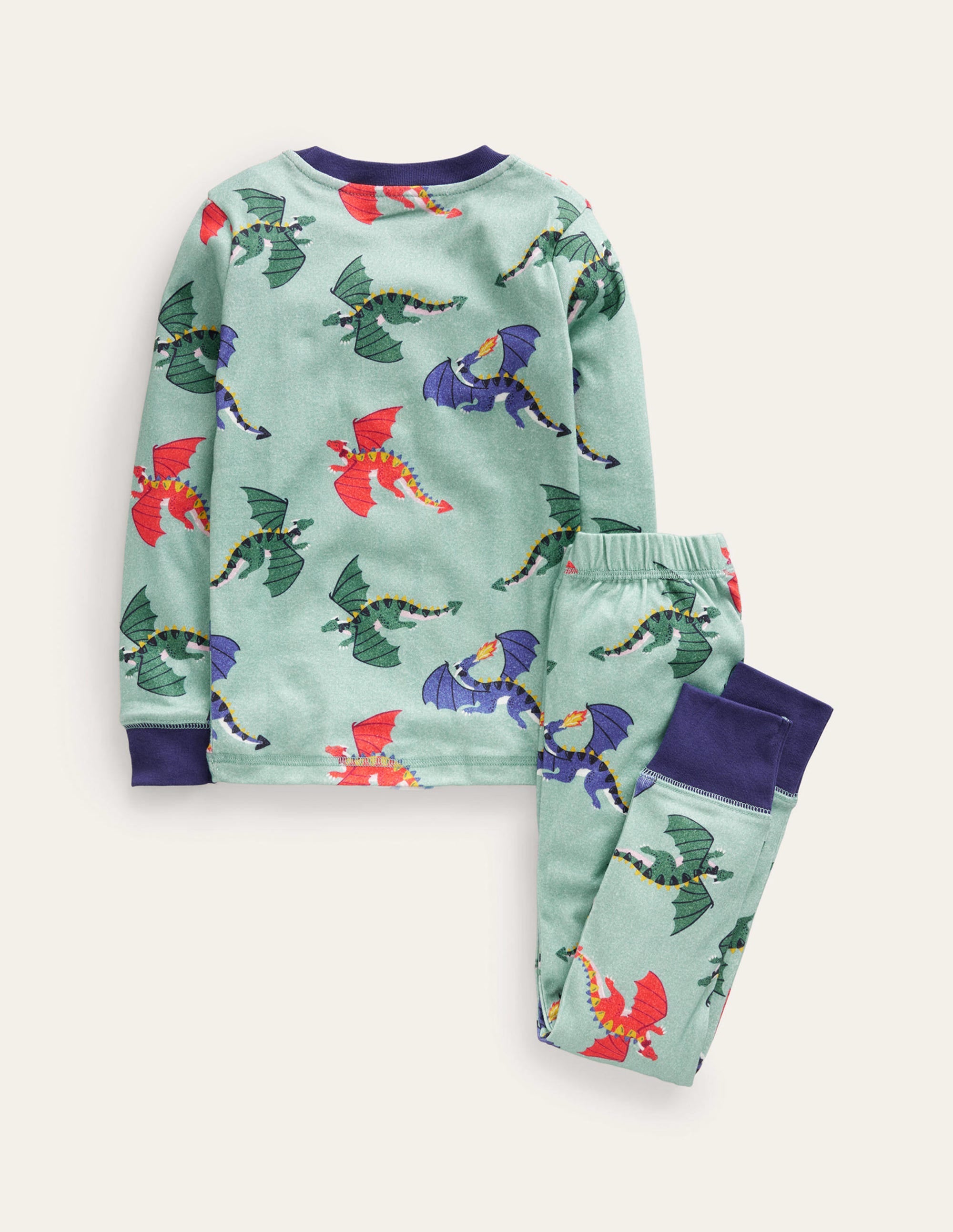 Pyjama long douillet-Georgisch-Blau Drachen - Image 2