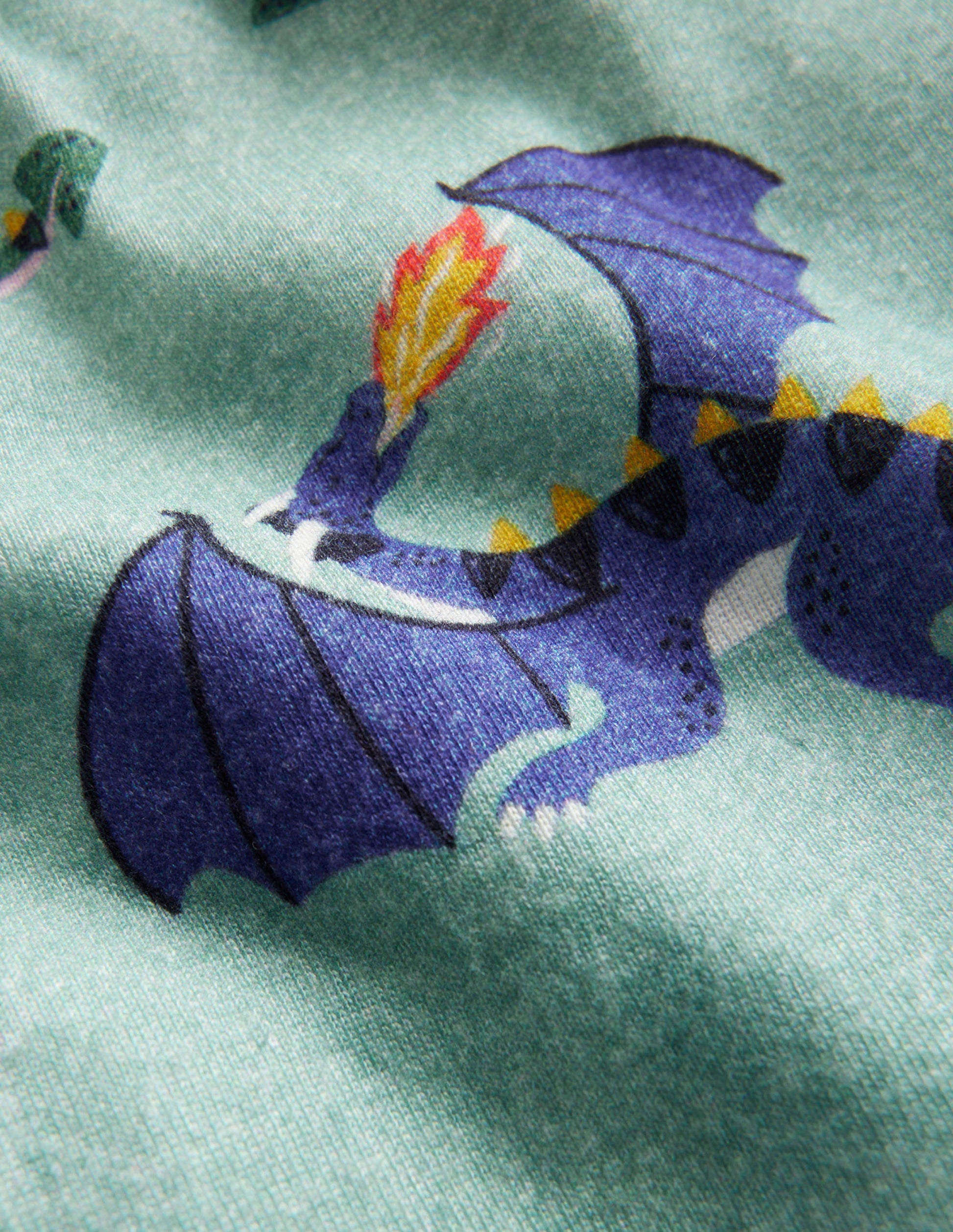 Pyjama long douillet-Georgisch-Blau Drachen-3