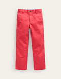 Pantalon chino classique-Rouge confiture