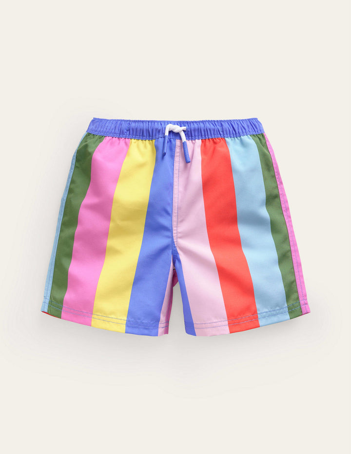 Swim Shorts-Soft Swim Multistripe