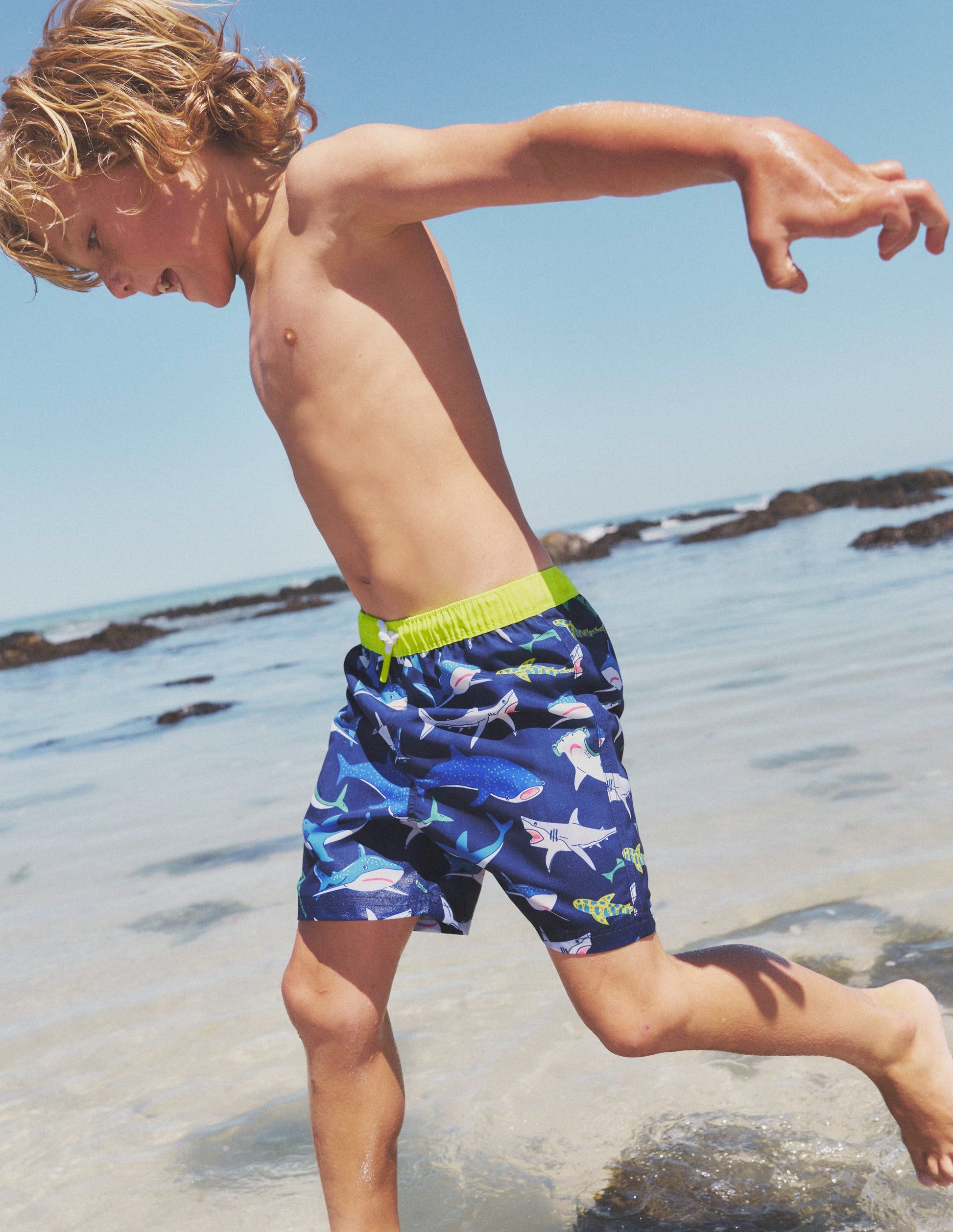 Swim Shorts-Multi Sharks-1