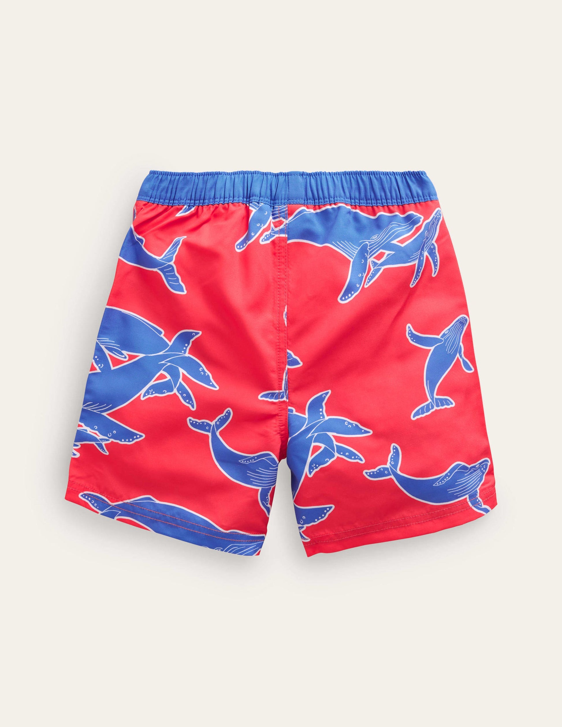 Badeshorts-Sonniges Korallenrot Wal-3