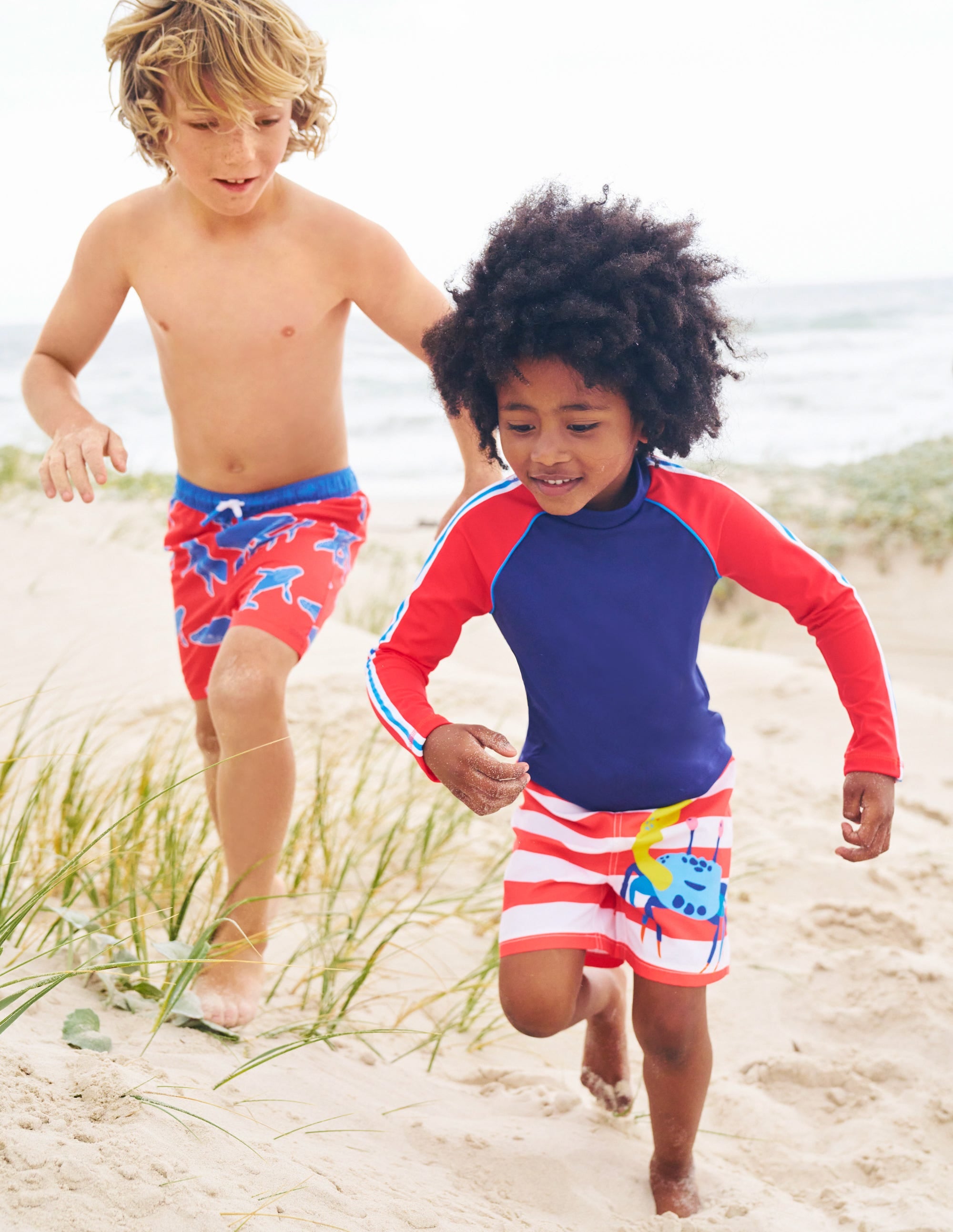 Short de bain-Crabe rouge et blanc - Image 4