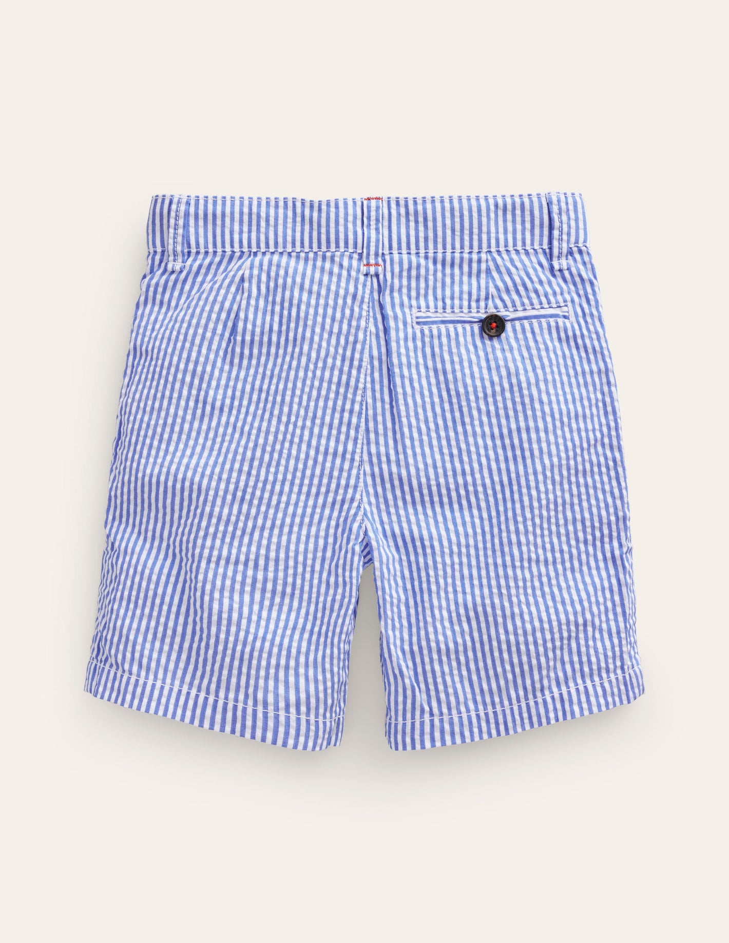 Seersucker-Shorts-Blau/Weiß, Seersucker