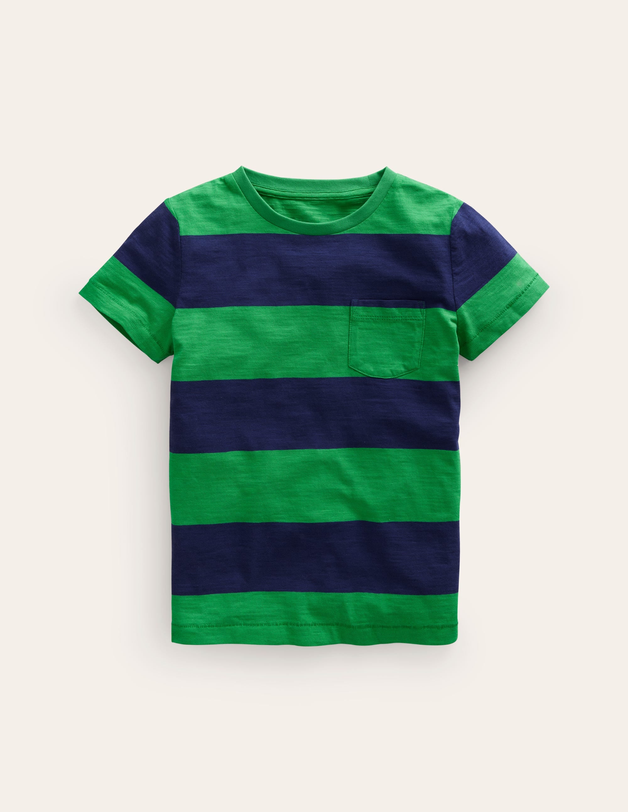 Vorgewaschenes Flammgarn-T-Shirt-Stangenbohne/Schuluniform-Marineblau - Image 1