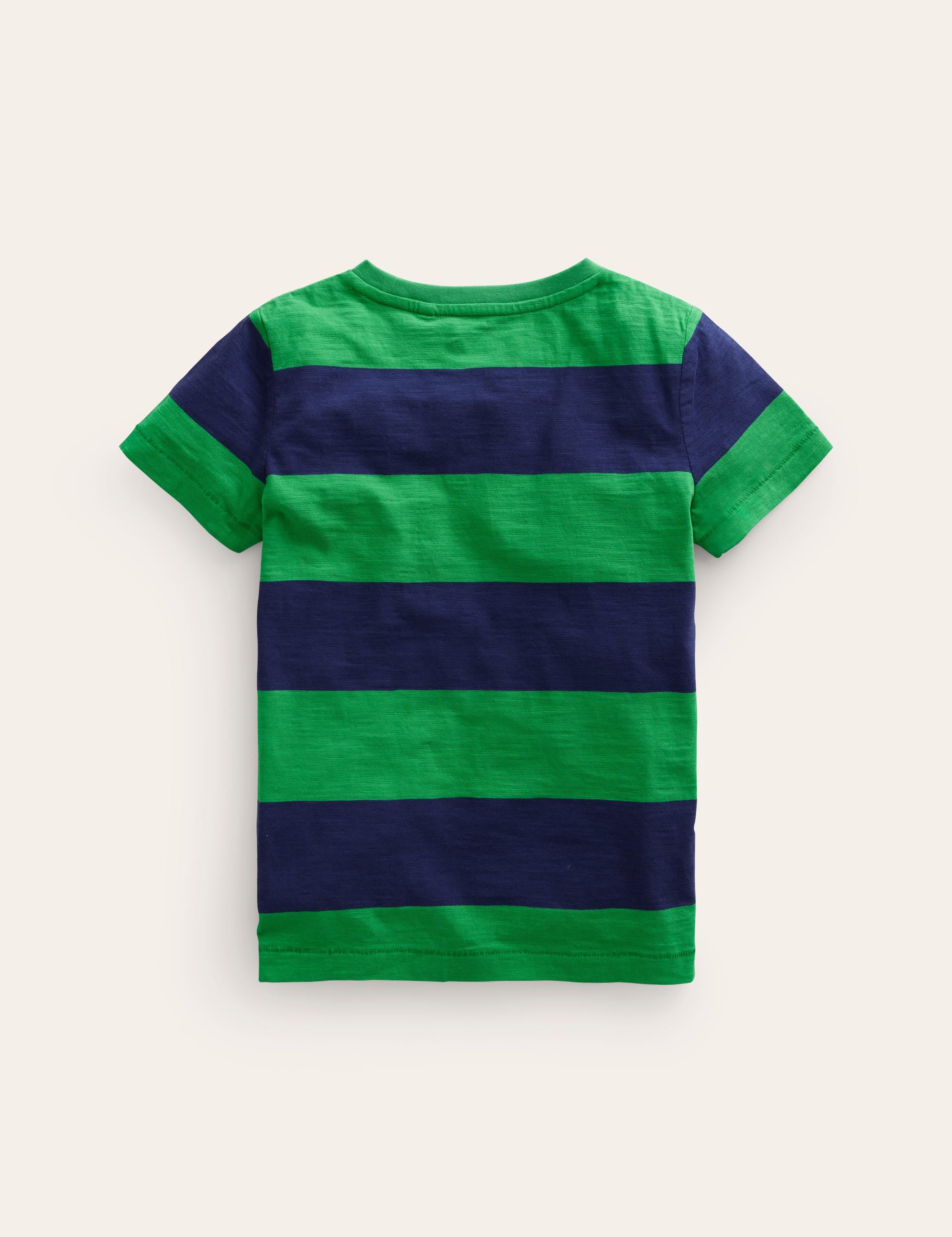 Vorgewaschenes Flammgarn-T-Shirt-Stangenbohne/Schuluniform-Marineblau - Image 2