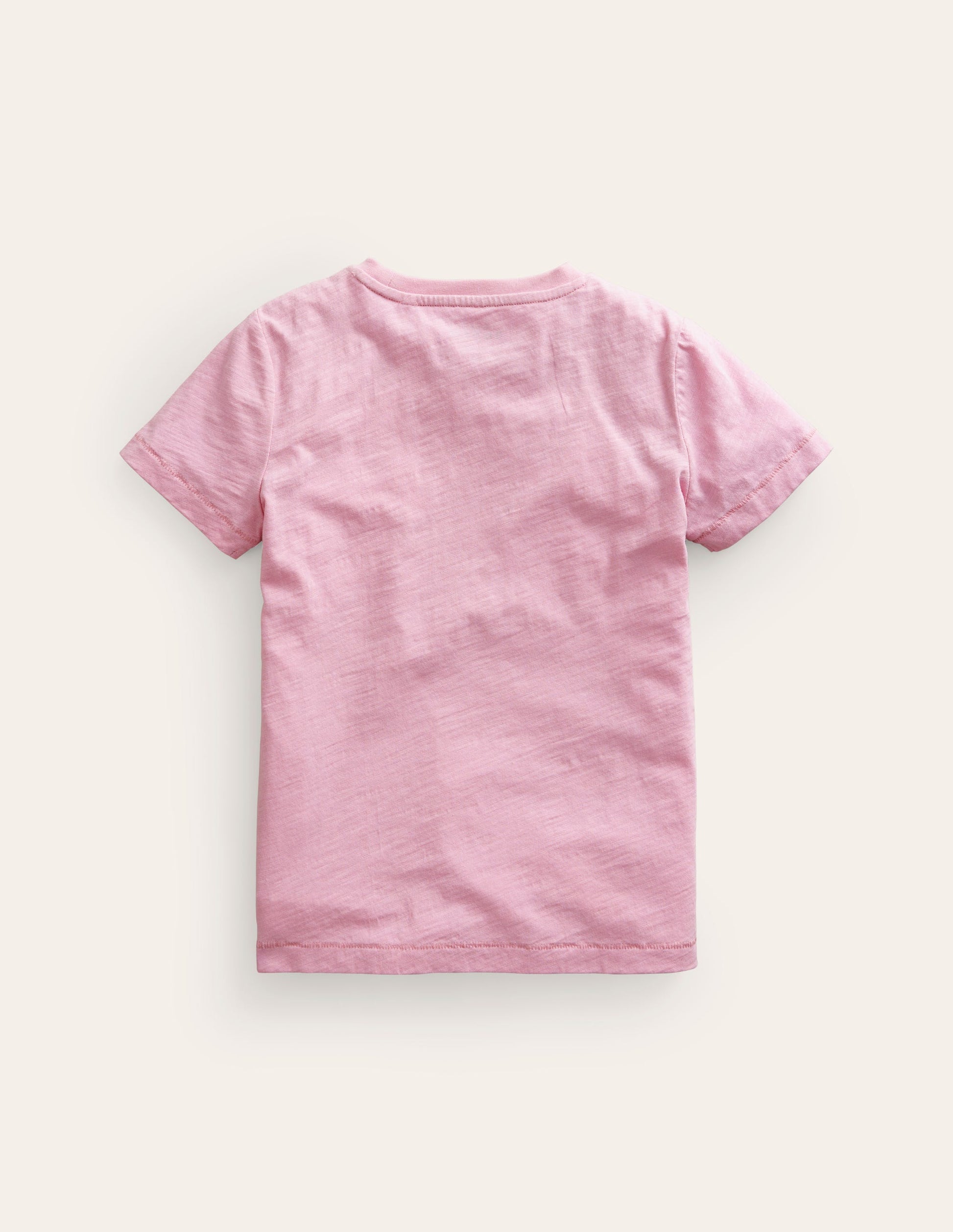 T-shirt délavé en tissu flammé-Rose amande sucrée-2