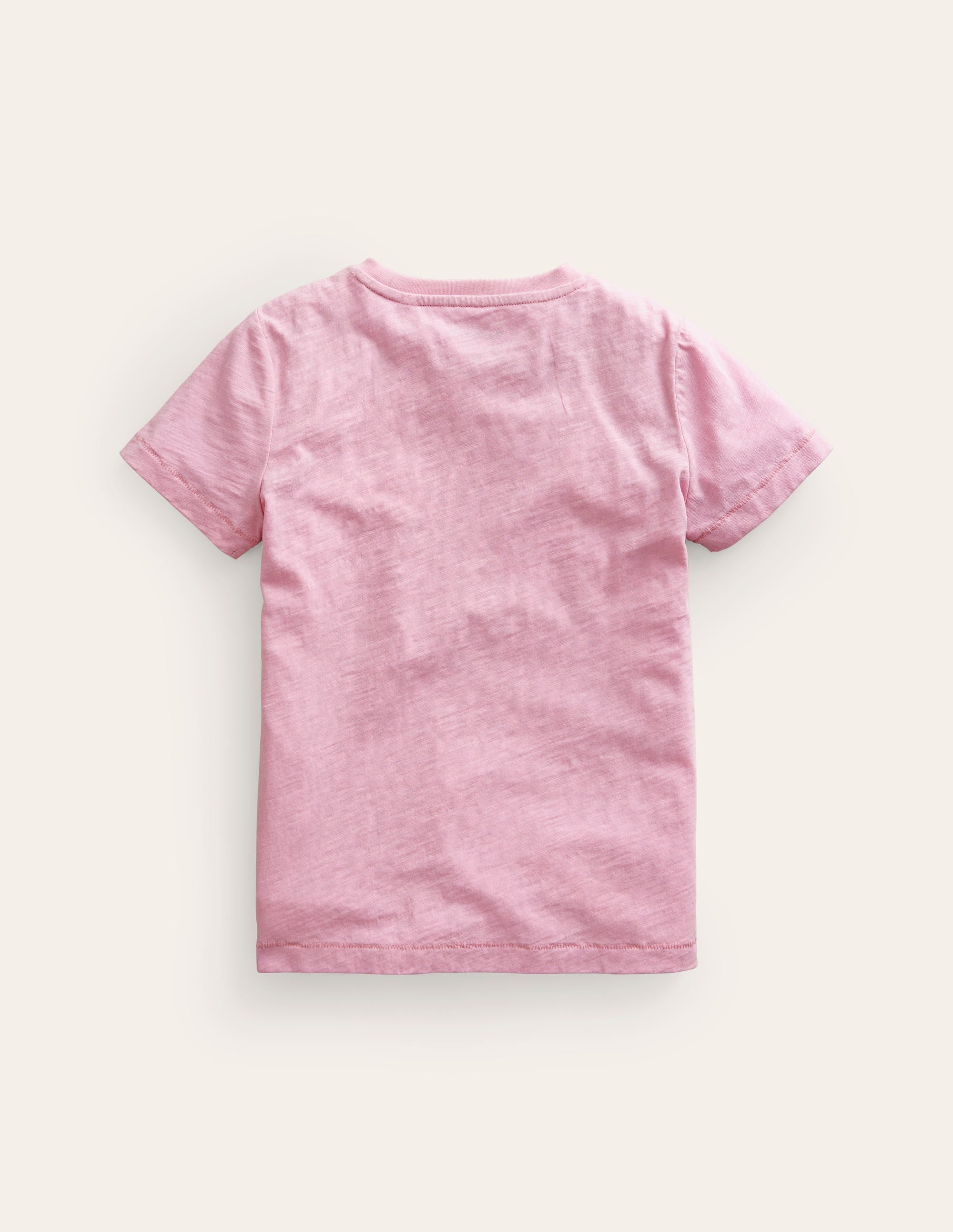 T-shirt délavé en tissu flammé-Rose amande sucrée - Image 2