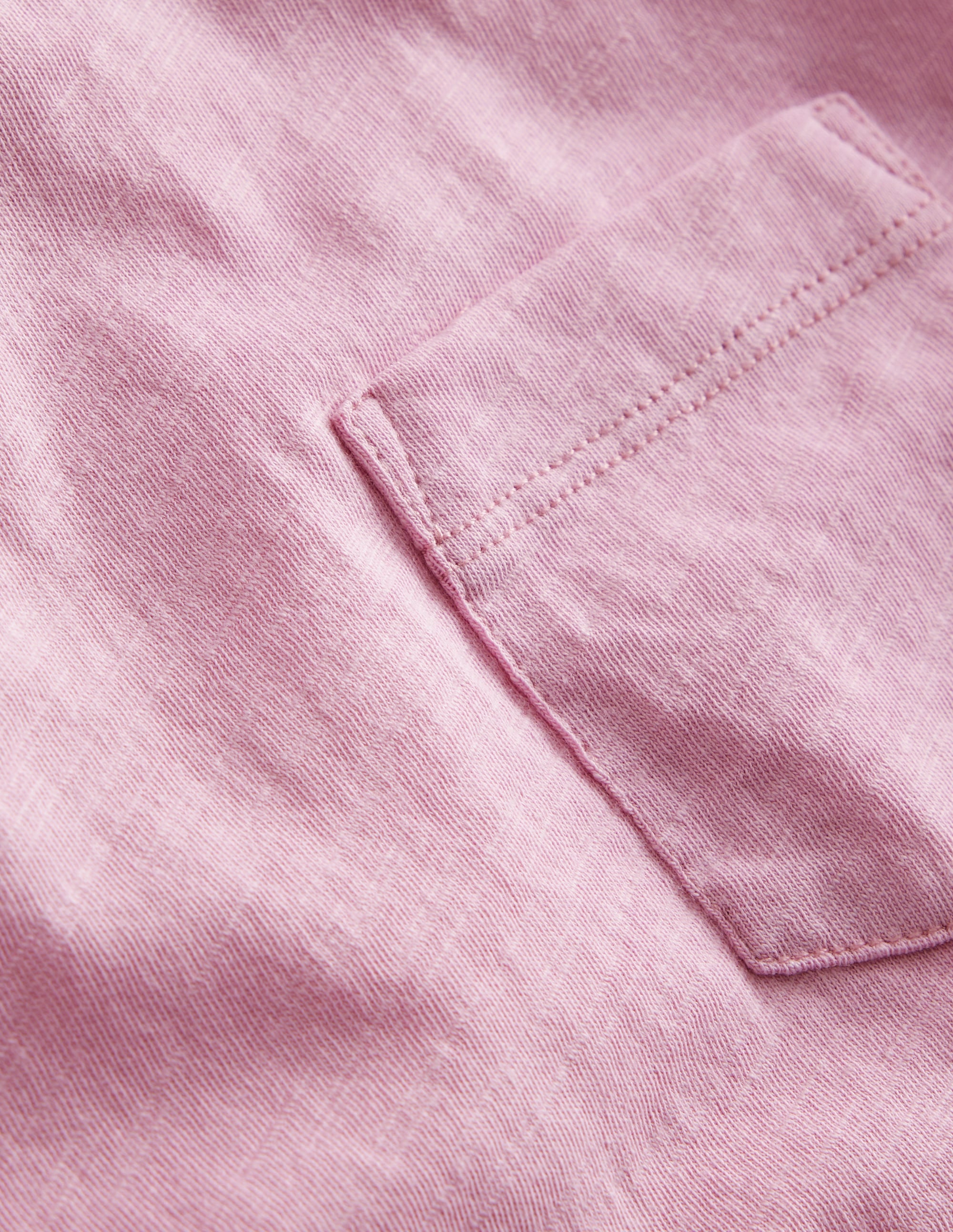 T-shirt délavé en tissu flammé-Rose amande sucrée - Image 3