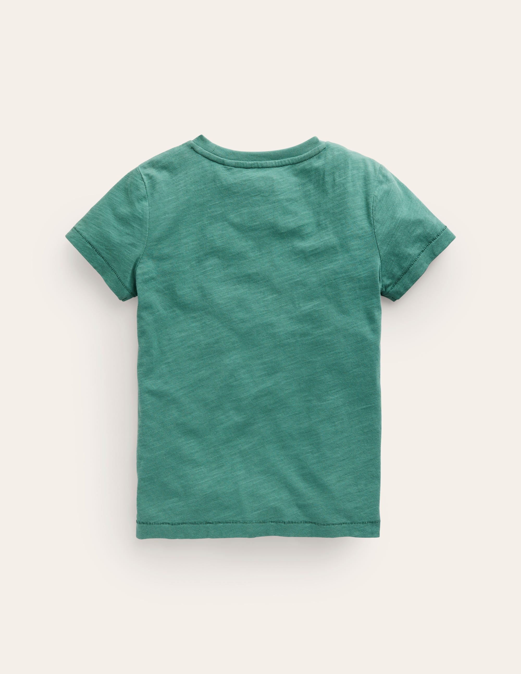 Vorgewaschenes Flammgarn-T-Shirt-Fichtengrün - Image 2
