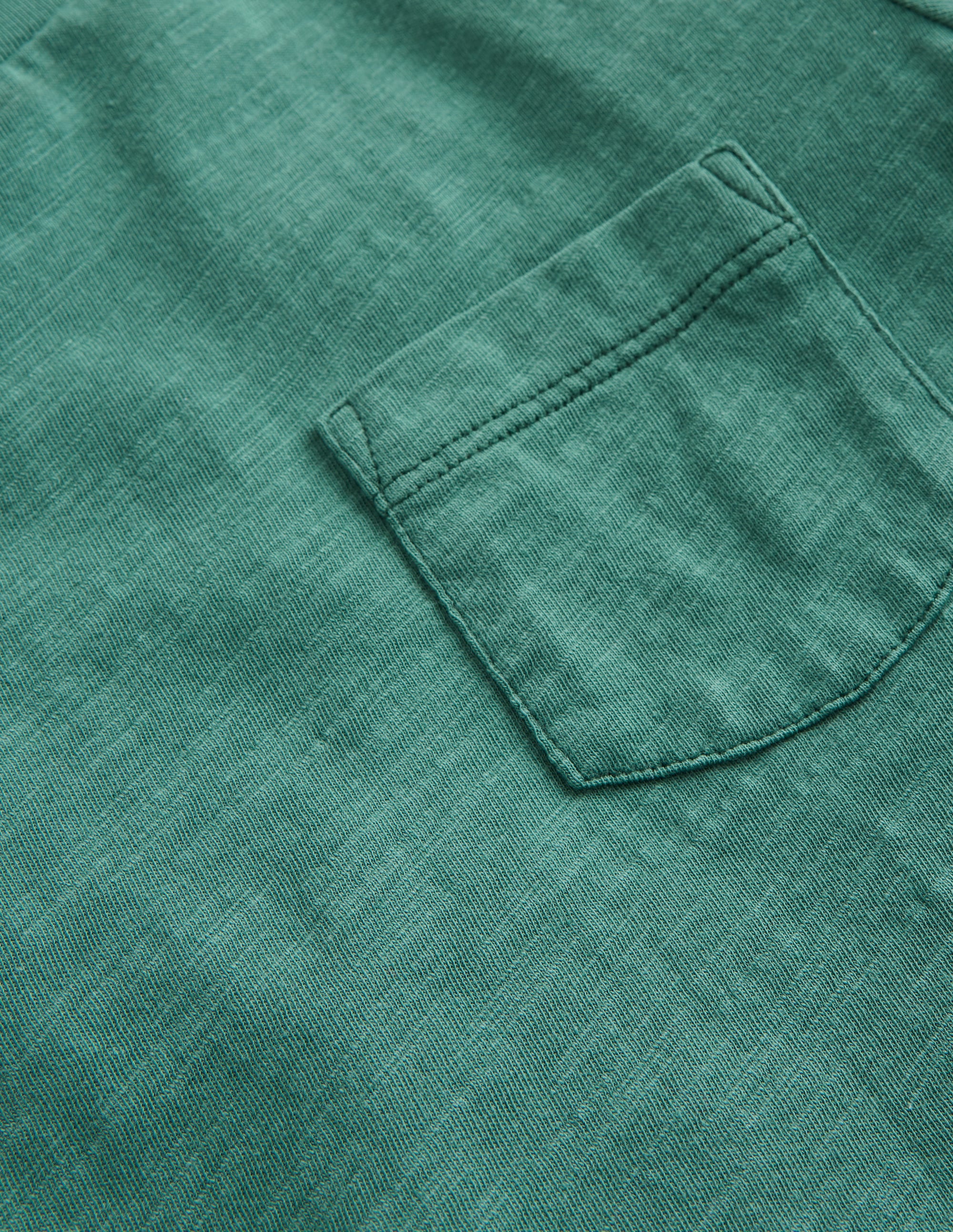 Vorgewaschenes Flammgarn-T-Shirt-Fichtengrün - Image 3