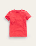 Vorgewaschenes Flammgarn-T-Shirt-Marmeladenrot