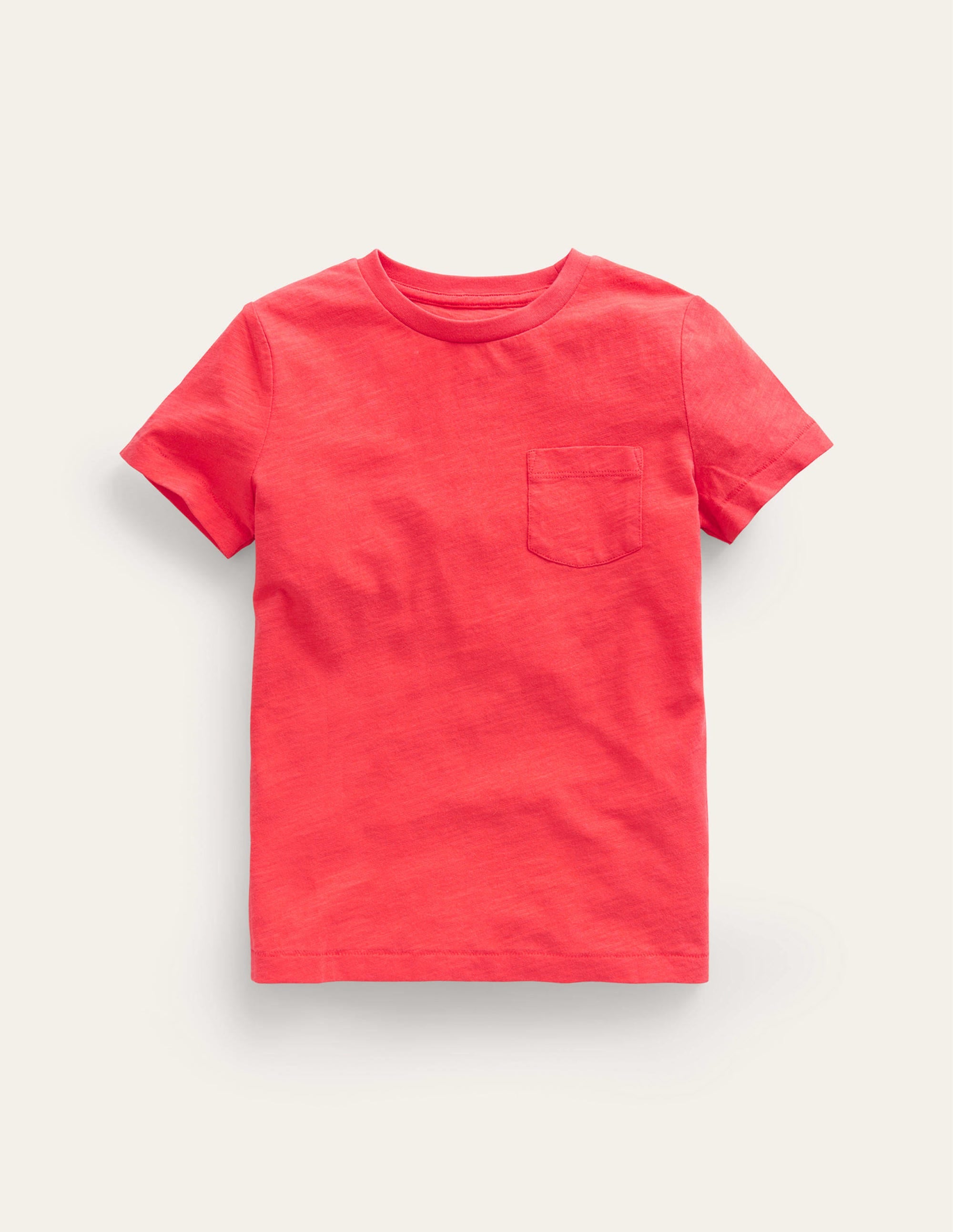 Vorgewaschenes Flammgarn-T-Shirt-Marmeladenrot - Image 1