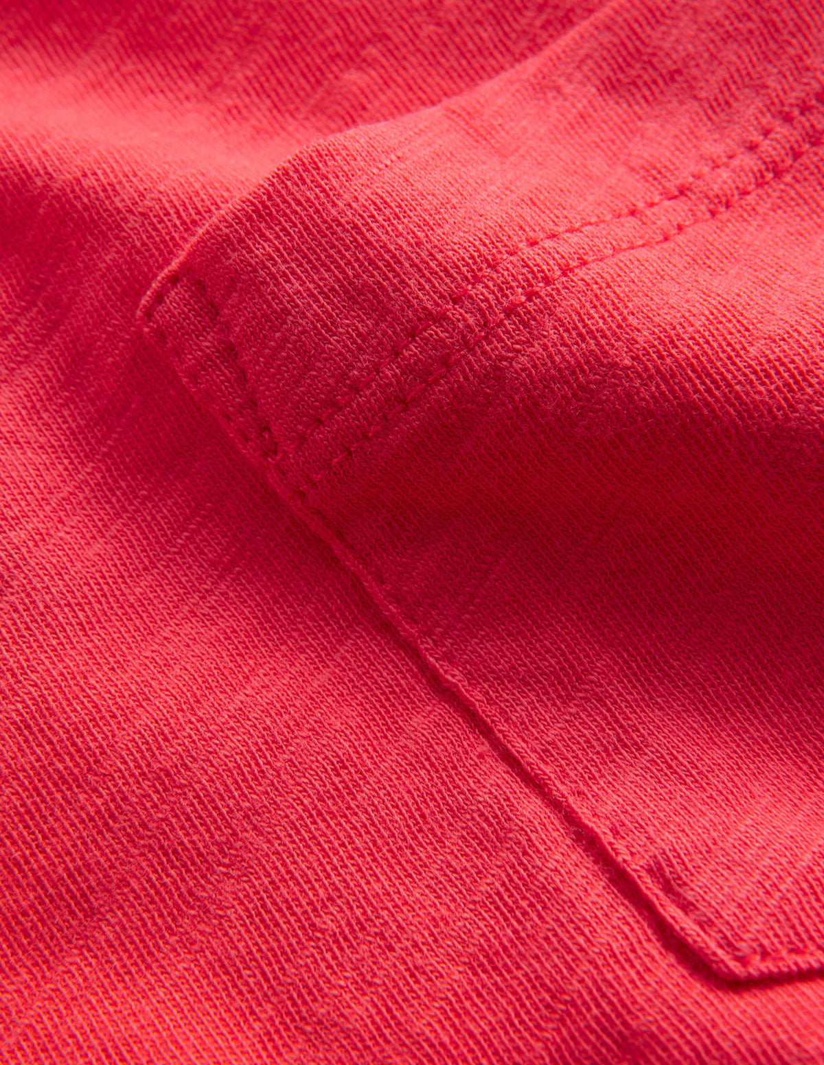 Vorgewaschenes Flammgarn-T-Shirt-Marmeladenrot-3