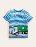 Lift-the-flap Truck T-Shirt-Elizabethan Blue/Ivory Truck
