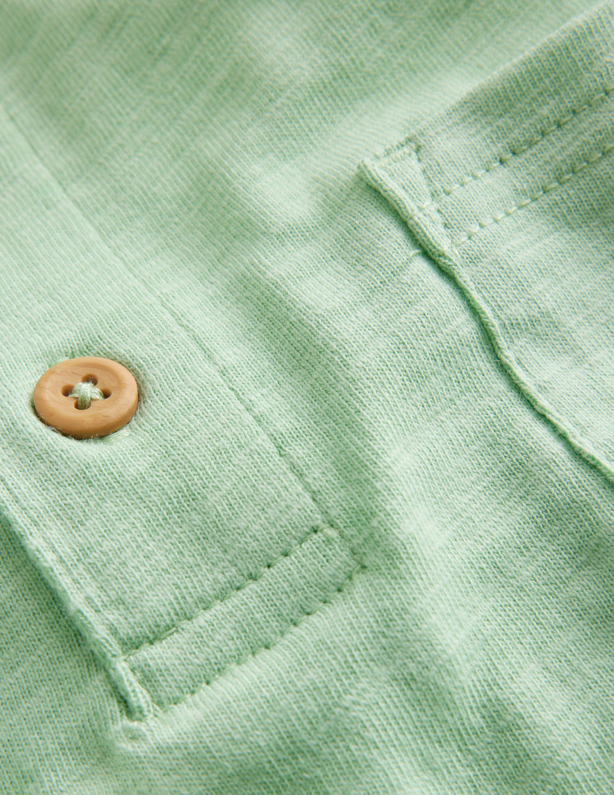 Langärmliges Flammgarn-Poloshirt-Pistaziengrün-3