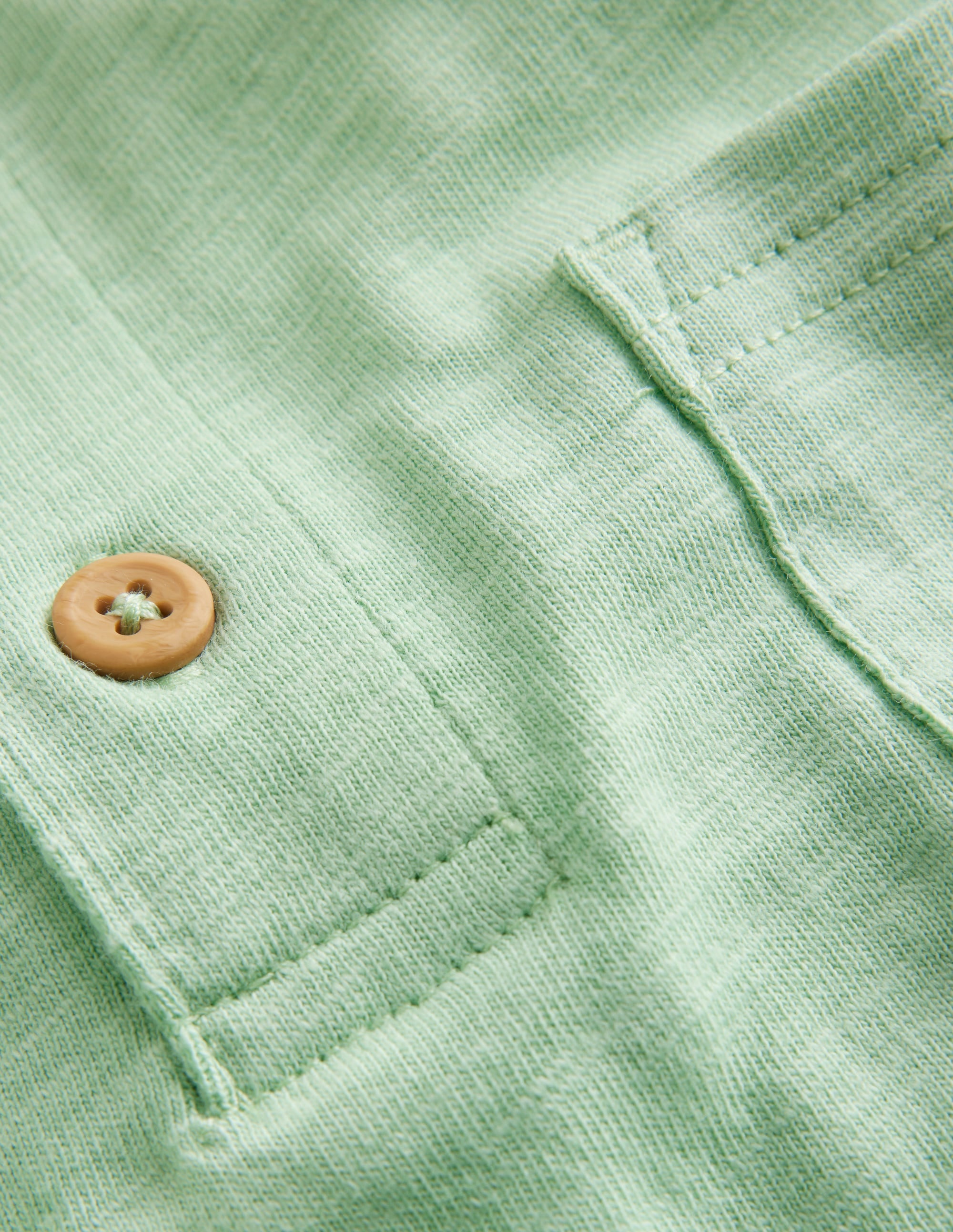Langärmliges Flammgarn-Poloshirt-Pistaziengrün - Image 3