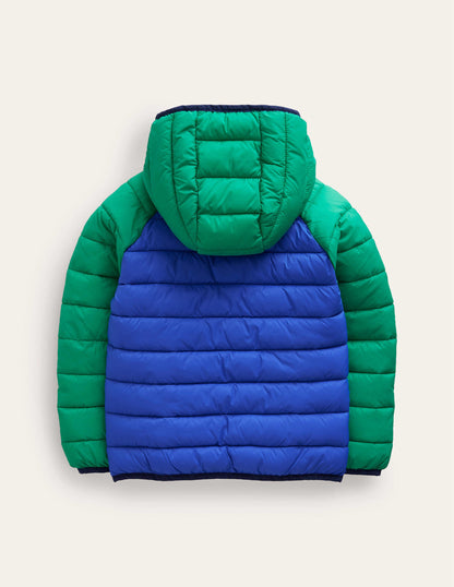 Doudoune repliable-Bleu héron/vert jade-3