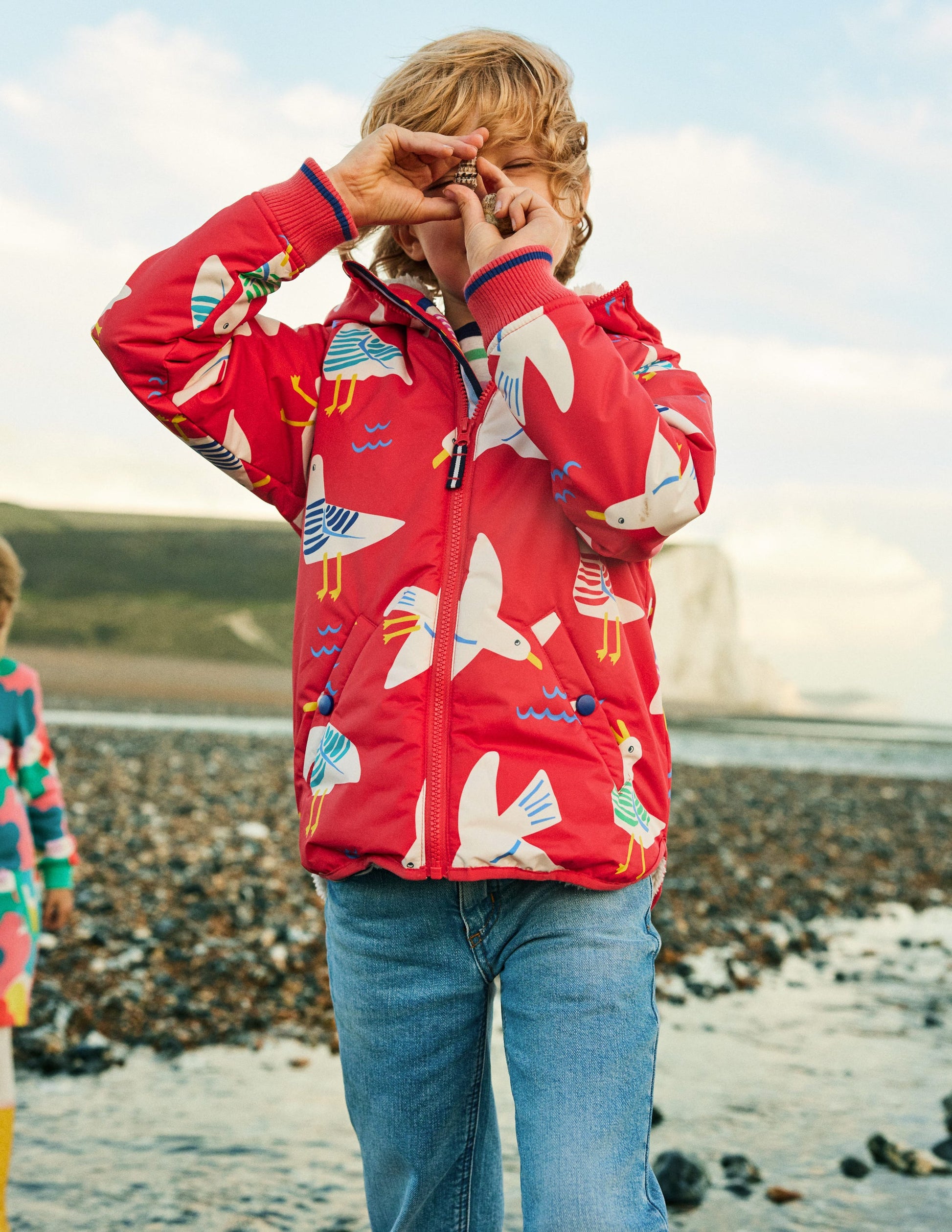 Anorak mit Sherpa-Futter-Cayenne Möwen-1