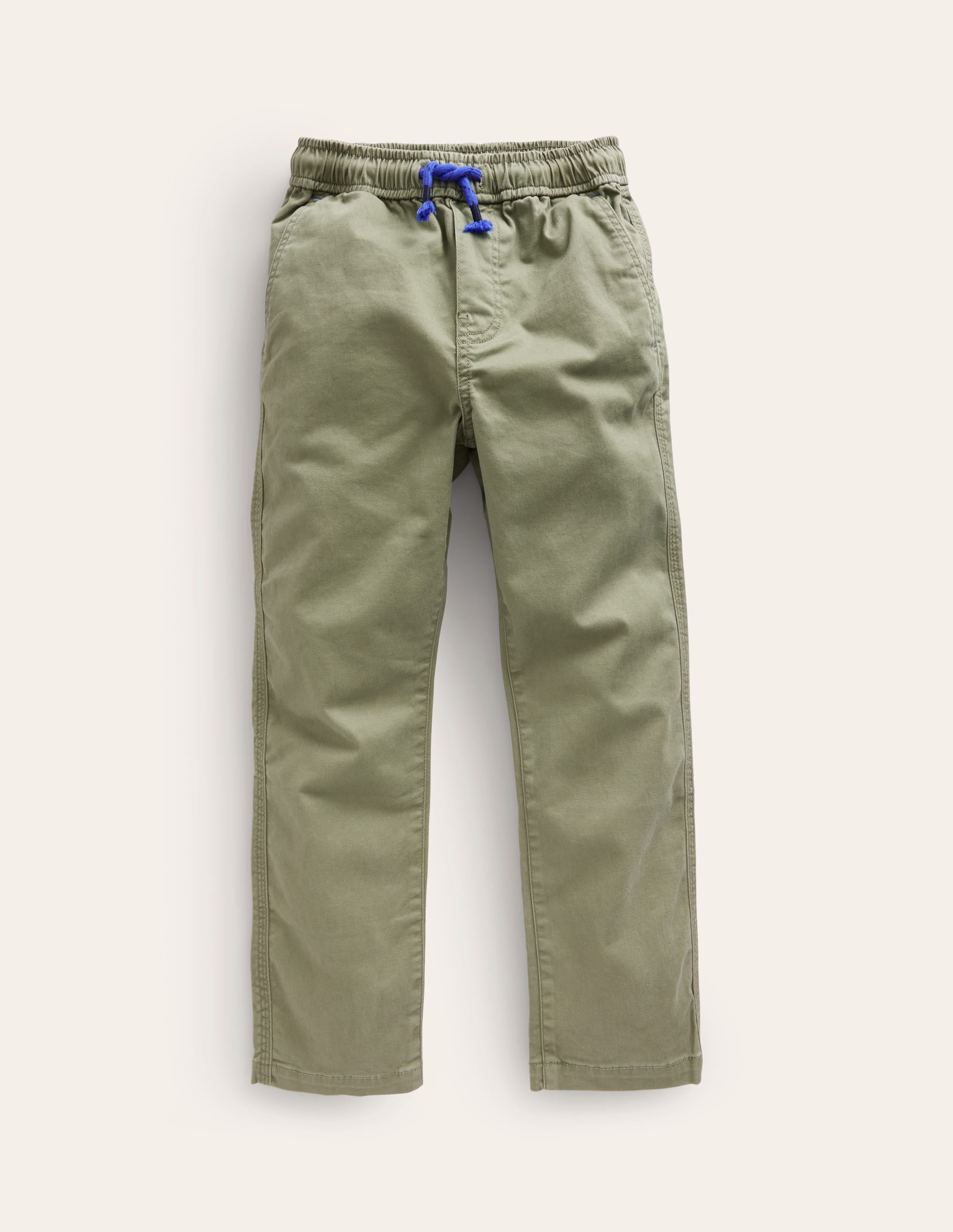 Pantalon slim à enfiler-Vert poterie - Image 1